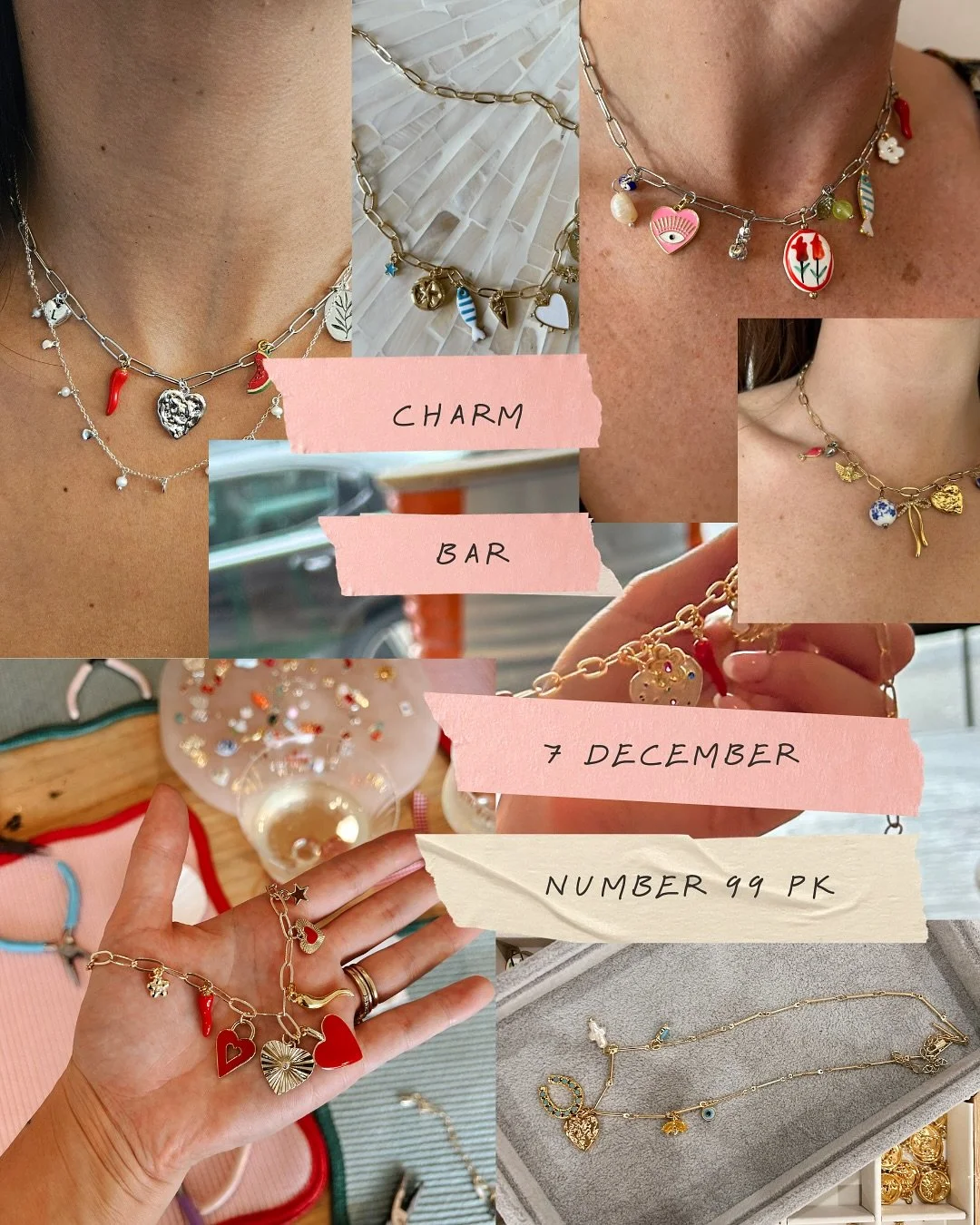07.12.25 ❤️&zwj;🔥

The countdown is on, only a few charm bar dates left for 2025. If you want something special to wear through the festive season then book your spot at our next charm bar. 

Perfect pre-Chrissy catch up with the girls, you enjoy a 