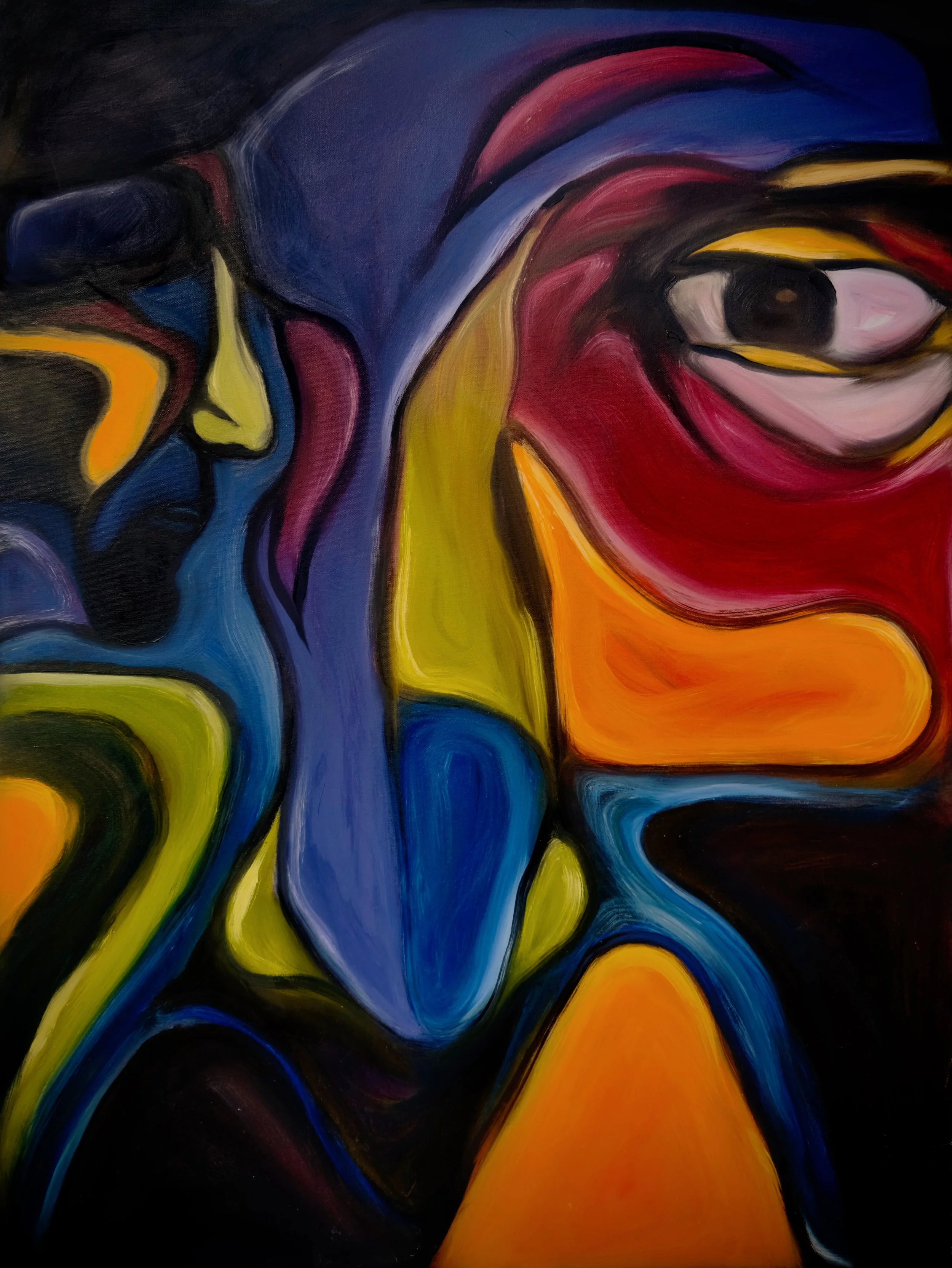 Saint Rickman, Oil on canvas, 36" x 48", 2024