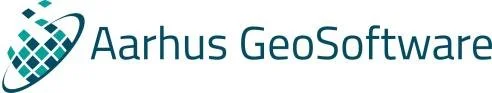 A logo for Aarhus GeoSoftware featuring a stylized globe and the company name.