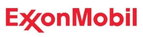 ExxonMobil logo in red text on a white background.
