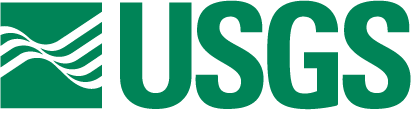 USGS logo with waves symbol and bold green letters