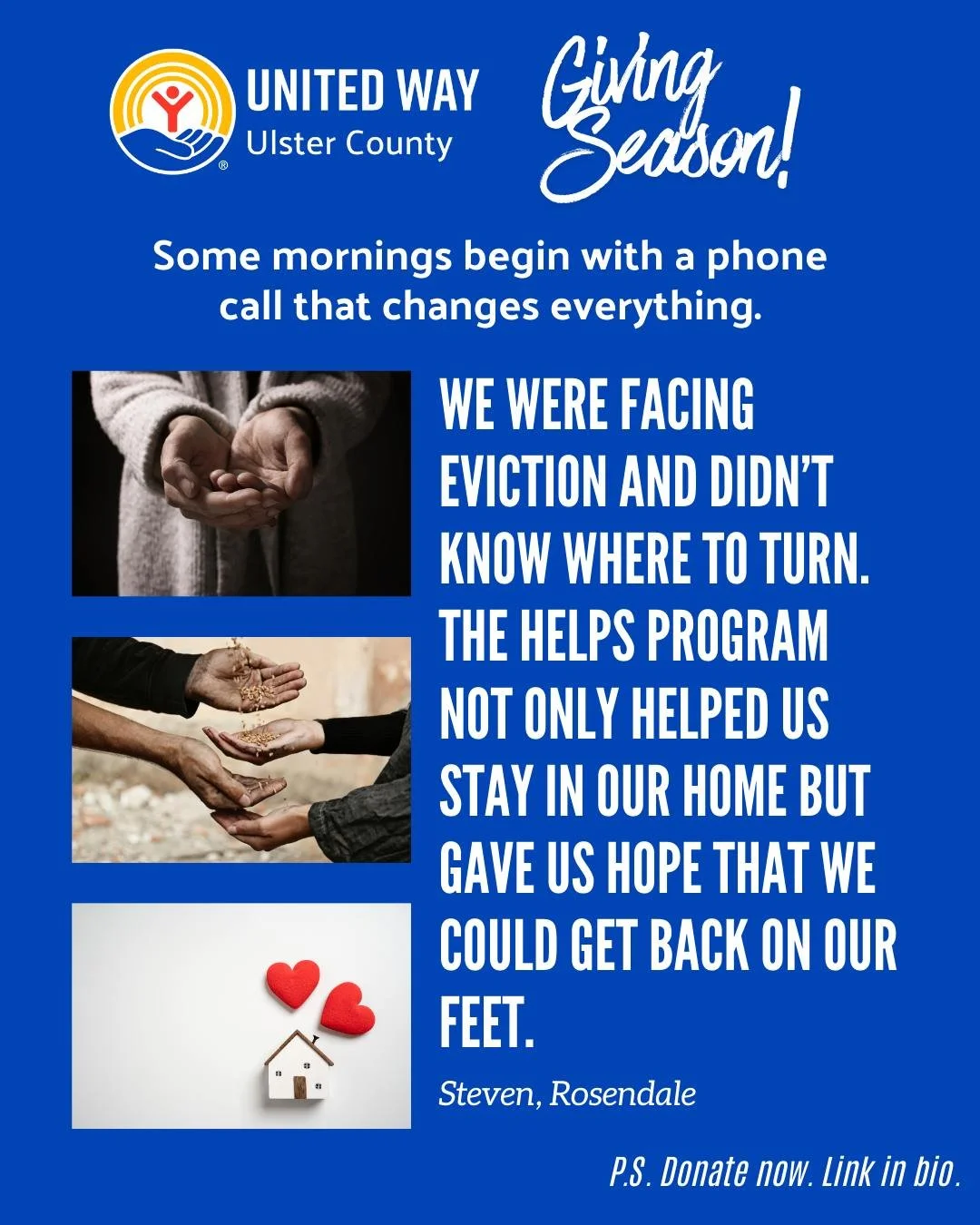 Every day, someone in our community faces a crisis they never expected. Your support ensures we can be there in those moments &mdash; keeping families housed, safe, and hopeful.
Your year-end gift helps more families stay on their feet. Link in bio.
