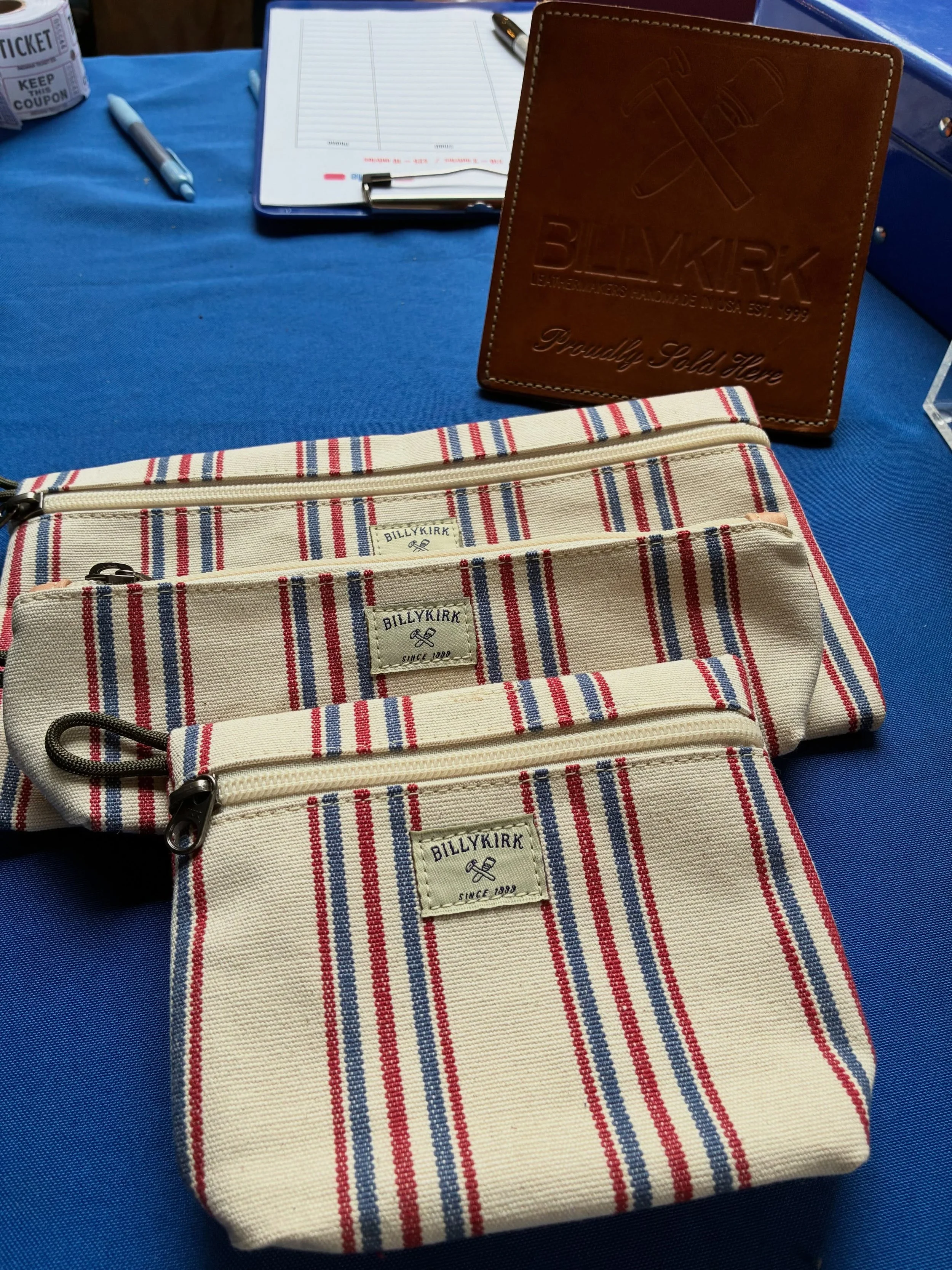 Stop by our booth @fieldandsupply to buy a raffle ticket towards this beautiful @billykirk_usa set lovingly gifted to us to help raise money for our local community. ❤️