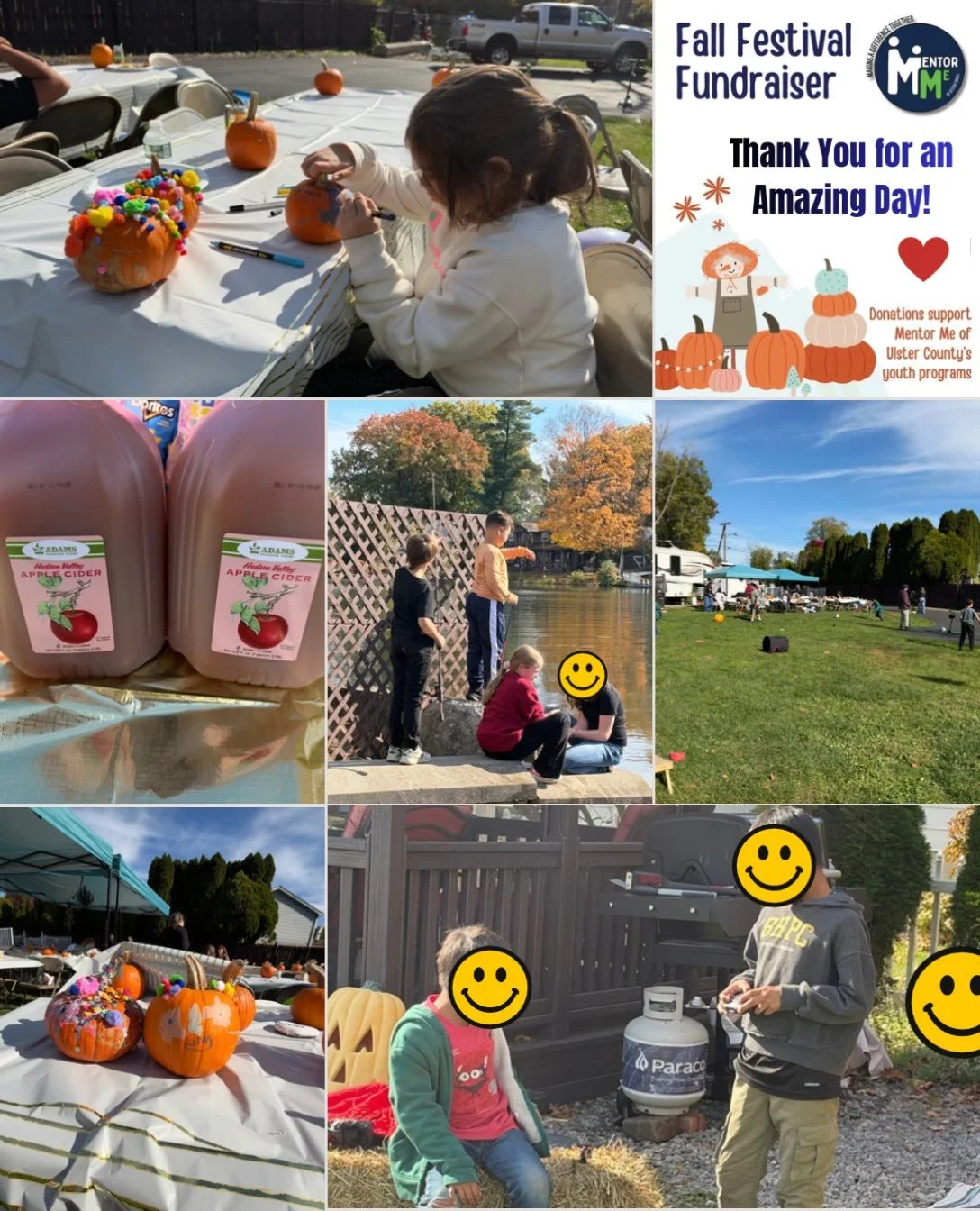What a beautiful fall day filled with creativity, connection, and community! 🍂🎃❤️

A huge **THANK YOU** to everyone who joined @mentormeofulstercounty for our Fall Festival Fundraiser! From pumpkin decorating and outdoor fun to simply spending time