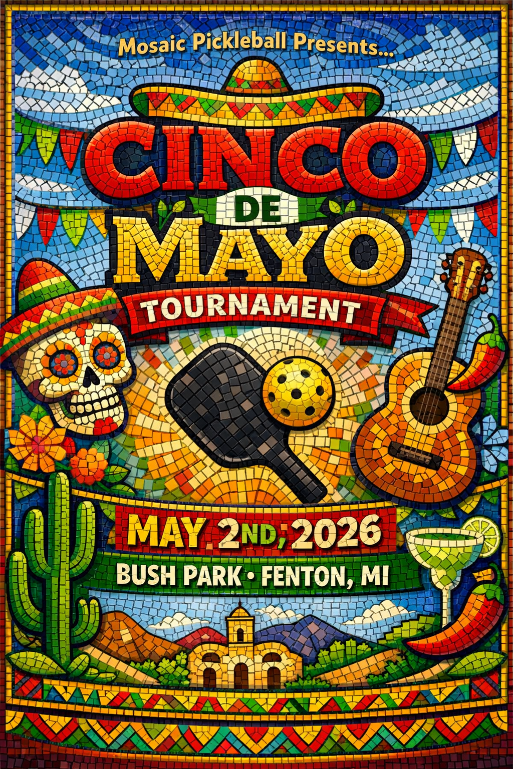 Mosaic Pickleball - Cinco De Mayo (Beginner-Intermediate) 3.75 &amp; Below Tournament
