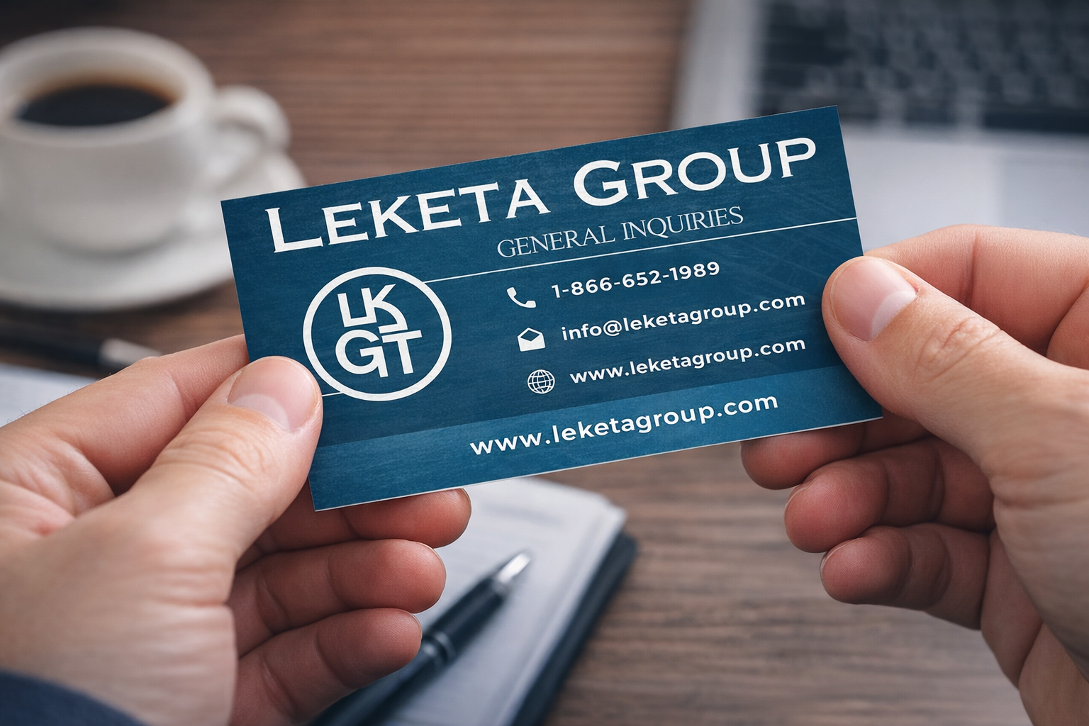 Leketa Group creative marketing, business card