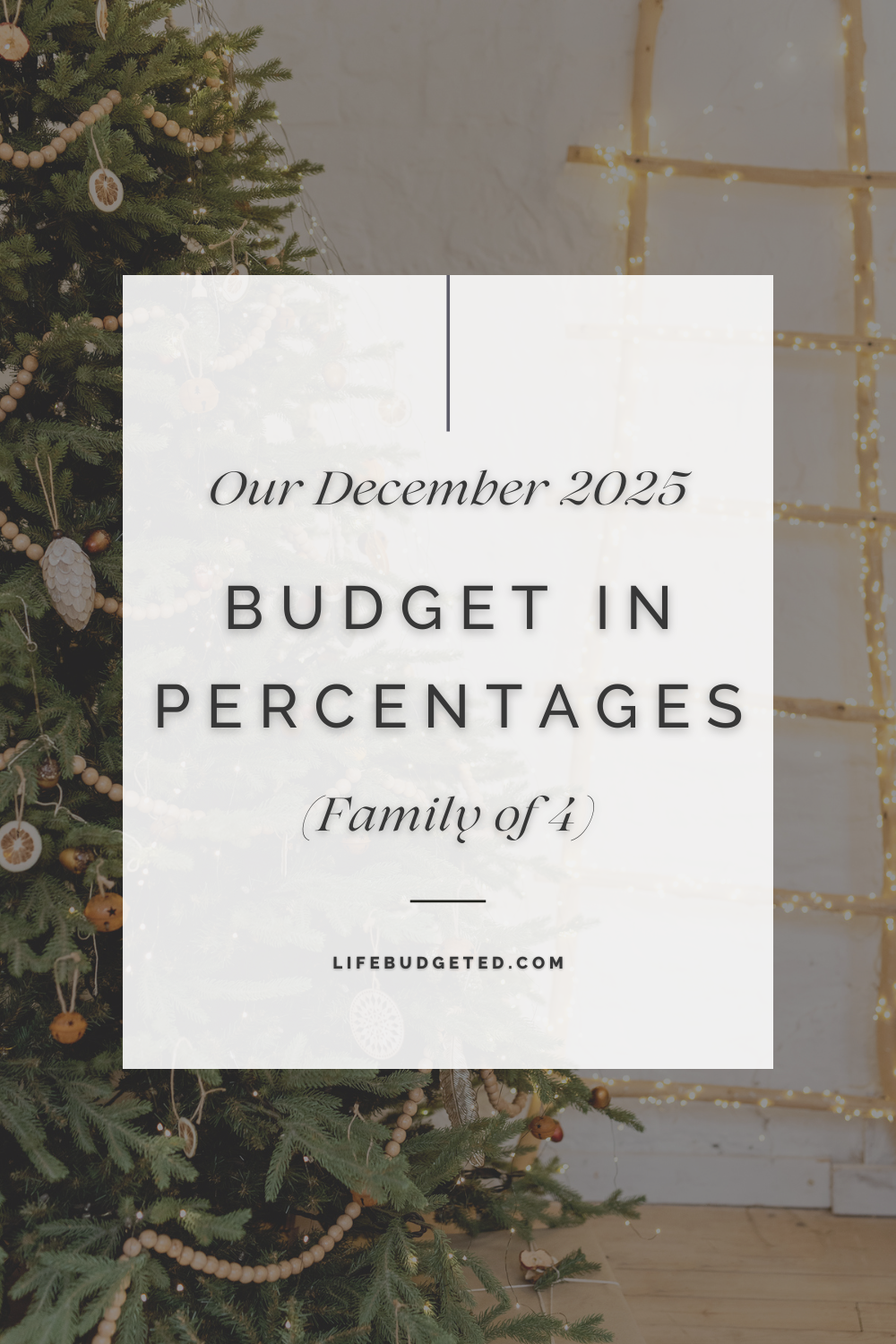 Our December 2025 Budget in Percentages | Family of Four