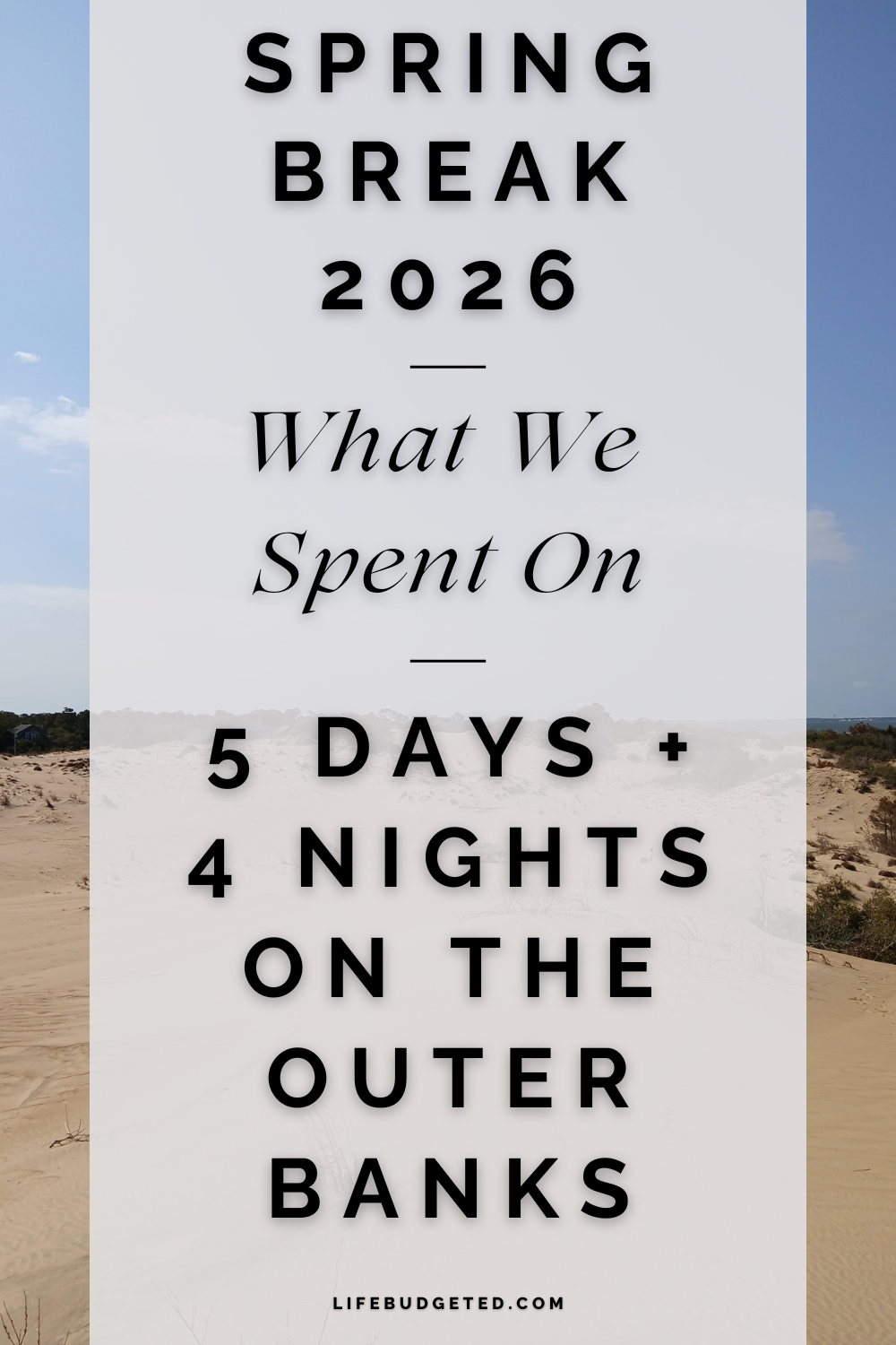 How Much We Actually Spent on a Spring Break Trip to the Outer Banks, NC