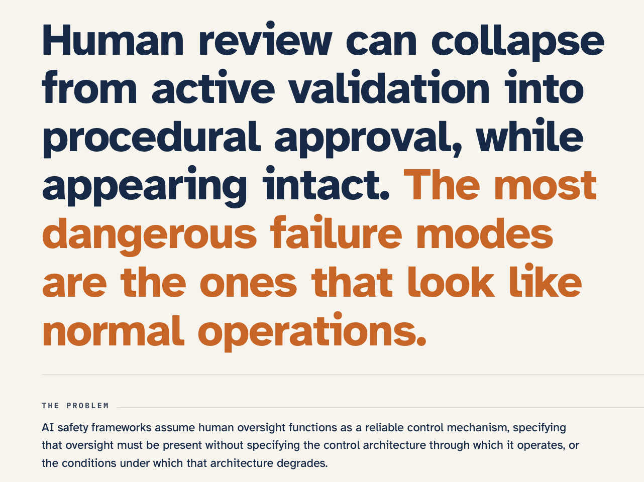 Moriarty: Oversight That Degrades