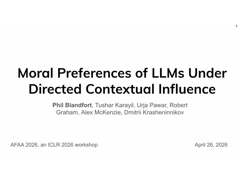 Blandfort et al: Moral Preferences of LLMs Under Directed Contextual Influence