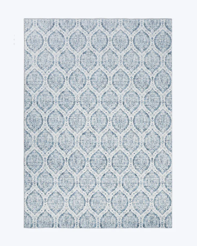 Wyatt and Ash Aqua Dream Mink Chenille 6'6 x 9'6