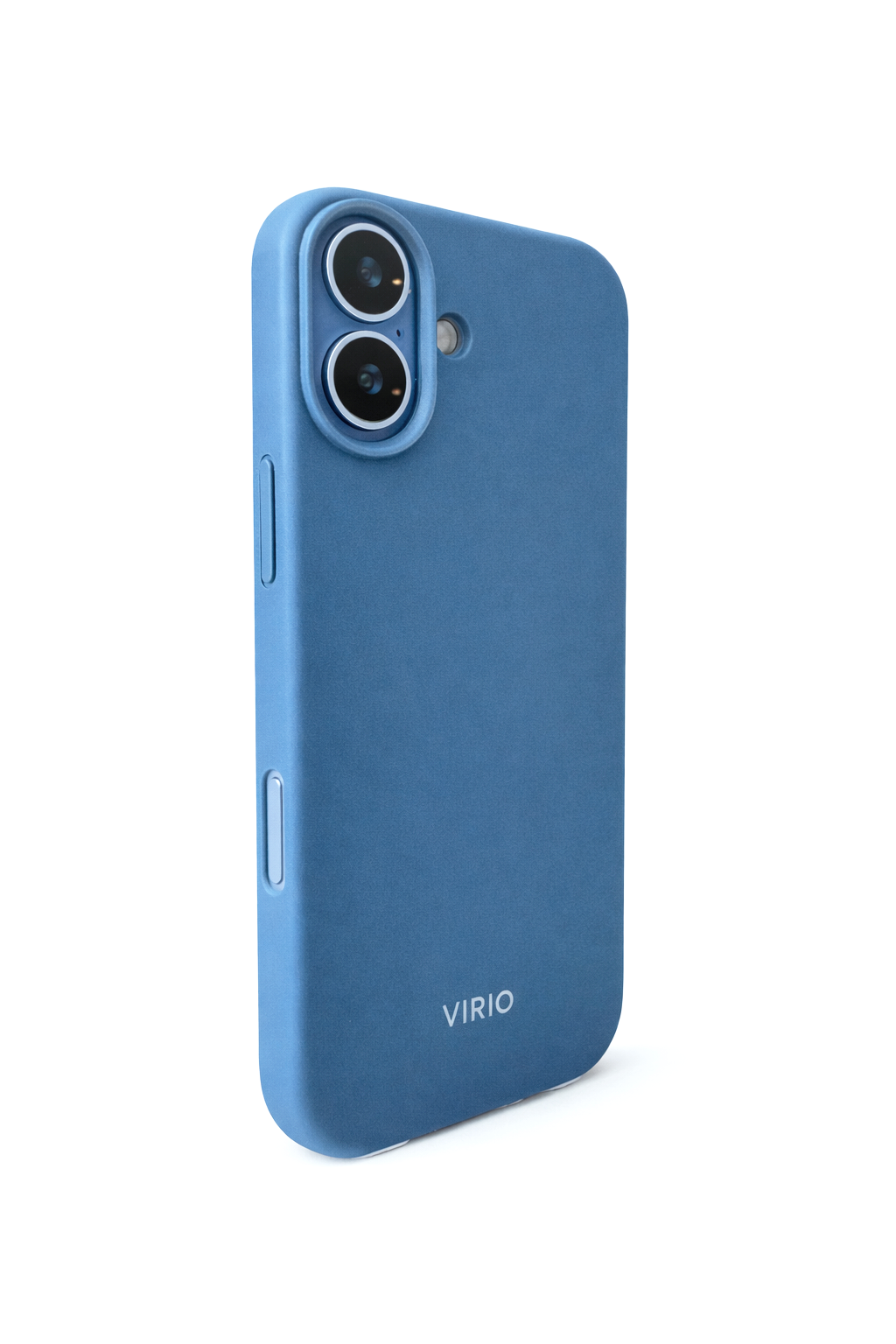 Virio PureStraw iPhone 17 plant-based case blue slim side profile