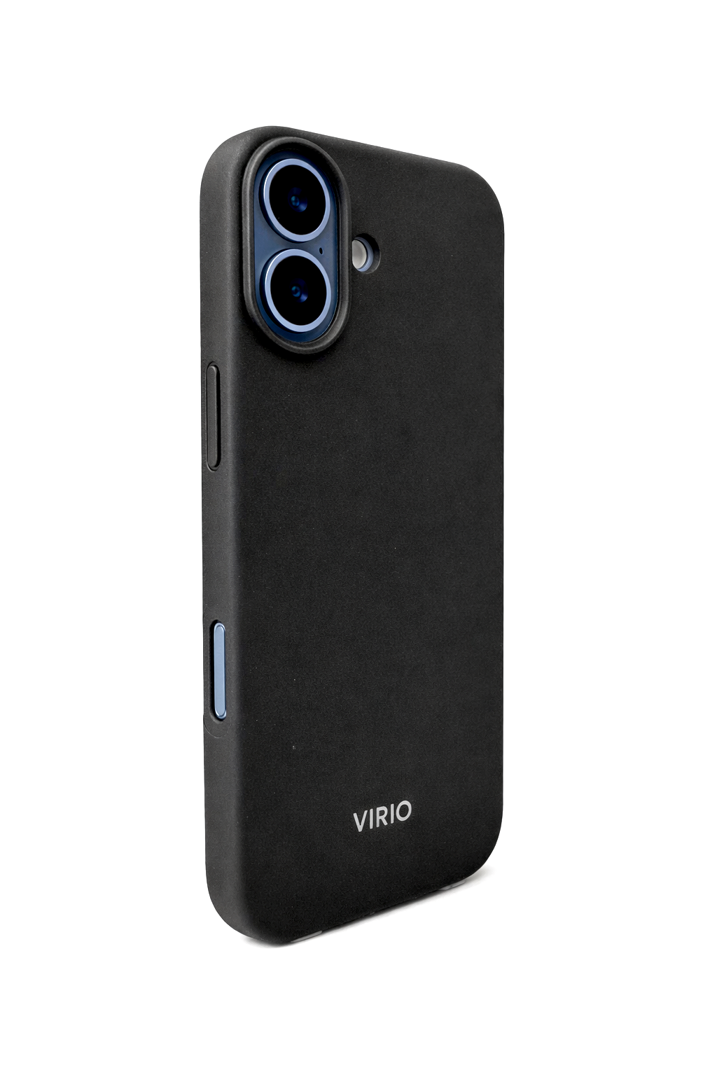 Virio PureStraw iPhone 17 biodegradable case black side view button cutouts