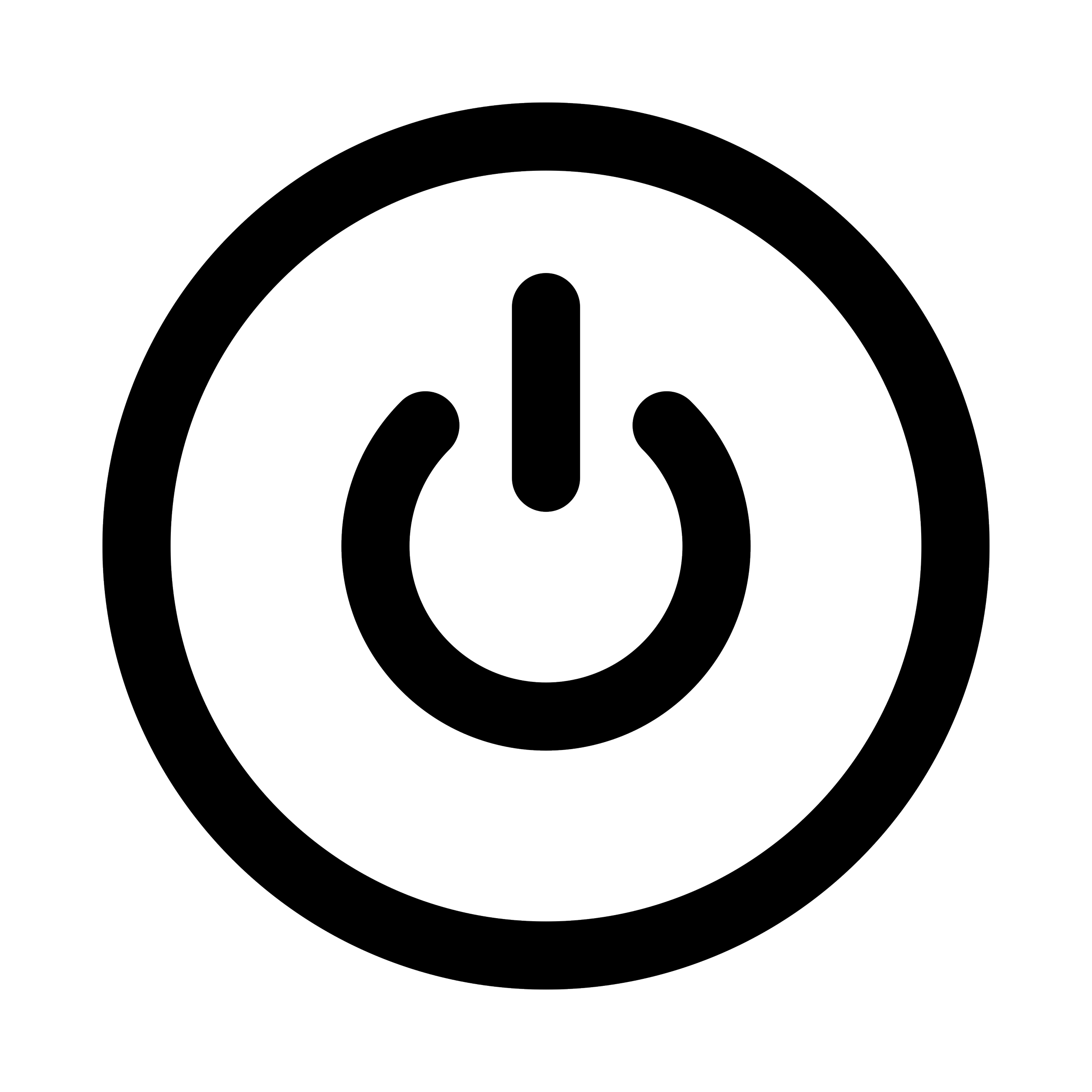 A simple line drawing of a rainbow with an exclamation mark in the center on a black background.