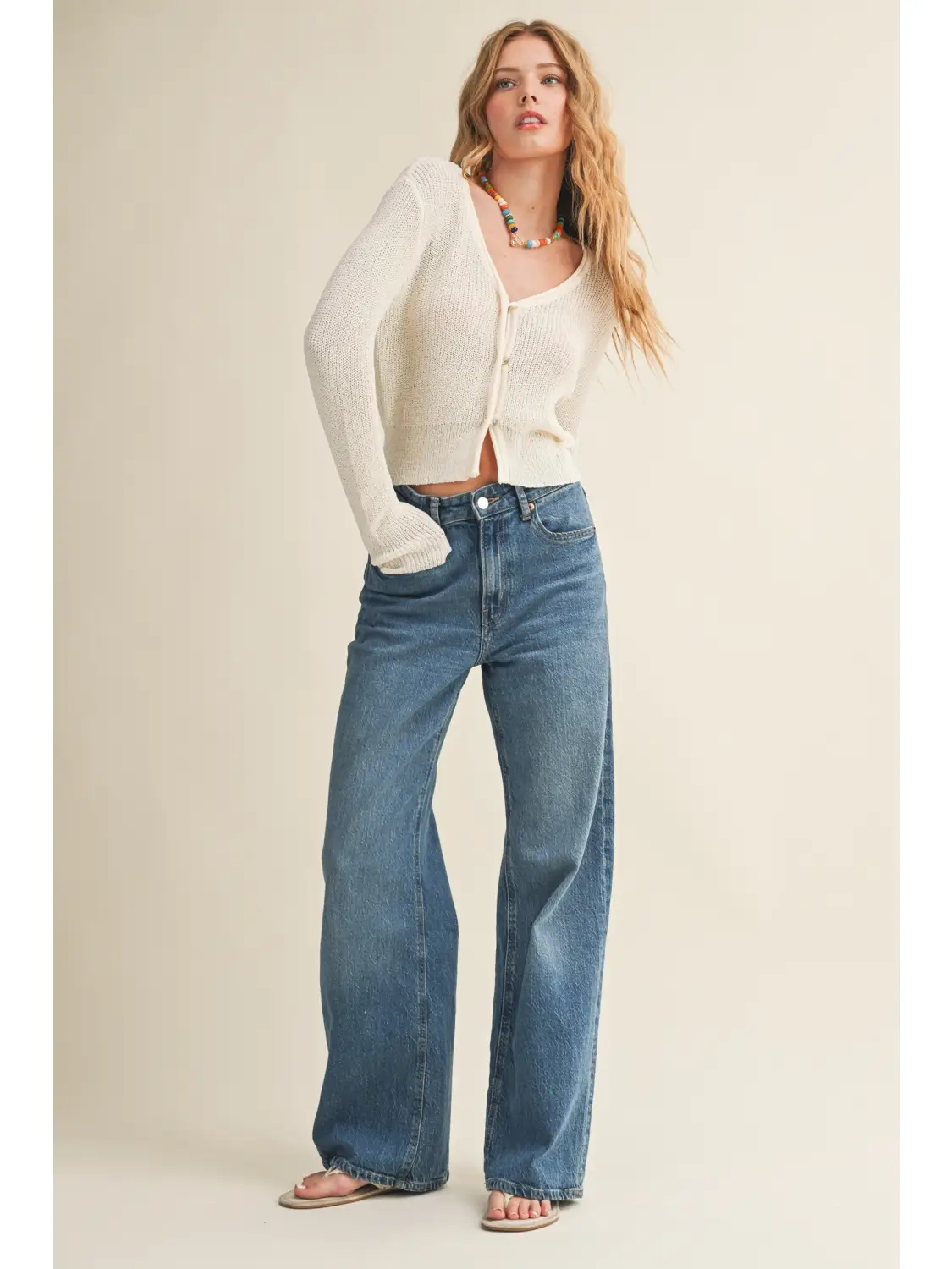 Light Weight Button Front Cardigan