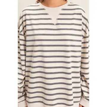 Striped Long Sleeve Pullover