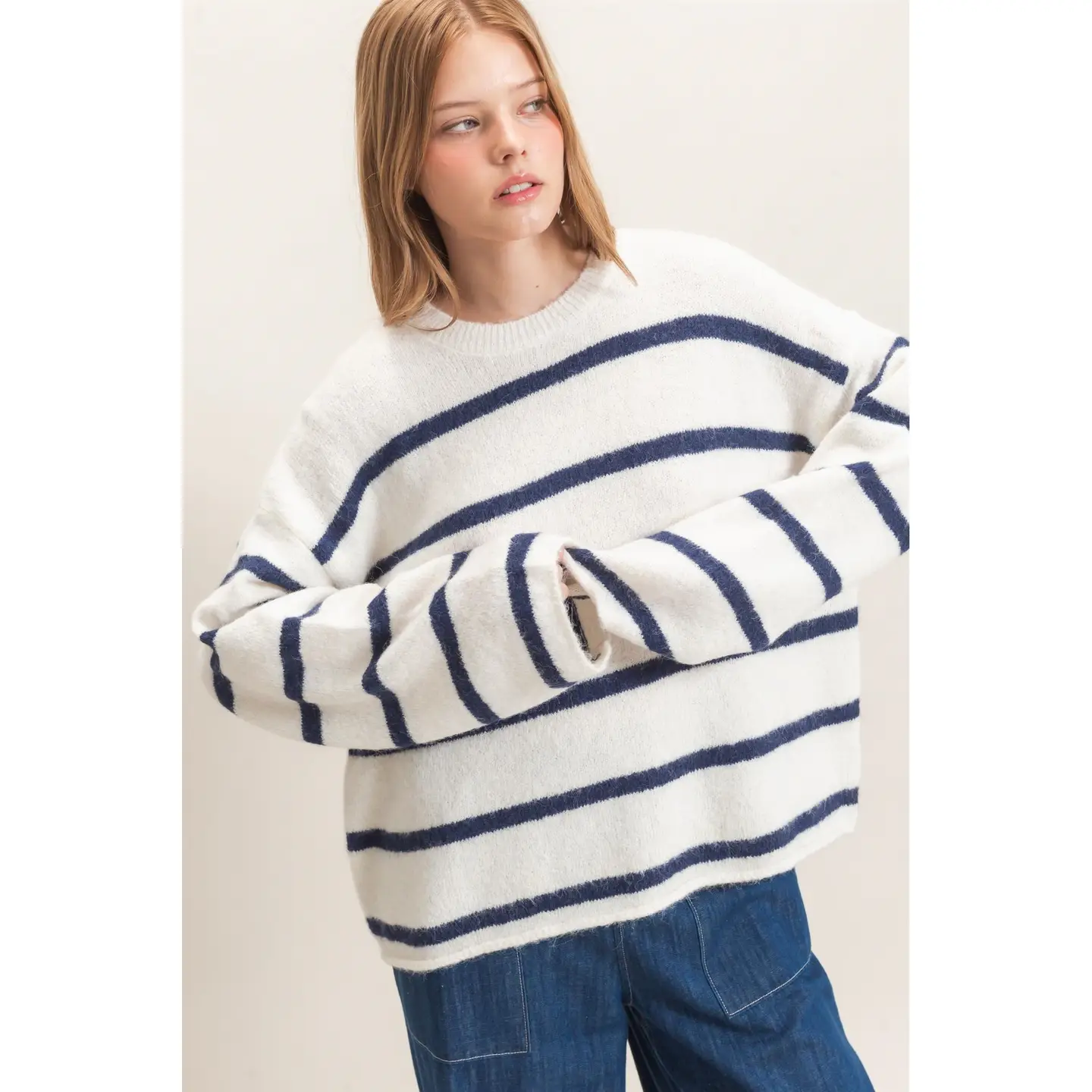 Striped Crew Neck Sweater