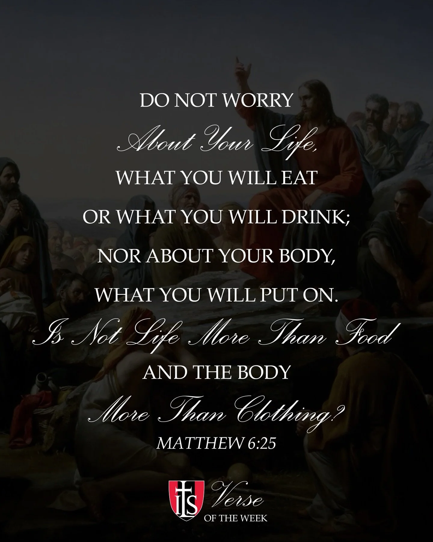 Our King deserves our trust, and nothing is too mundane for His great care. We rest in Him this week. #verseoftheweek #ilsalexandria #classicalchristianeducation