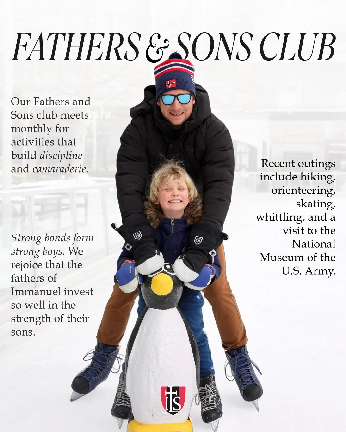 Some of the most meaningful formation for the young men of Immanuel happens outside of the classroom. Our Fathers and Sons gatherings give dads and boys the chance to deepen relationships while learning practical skills and strengthening both bonds a