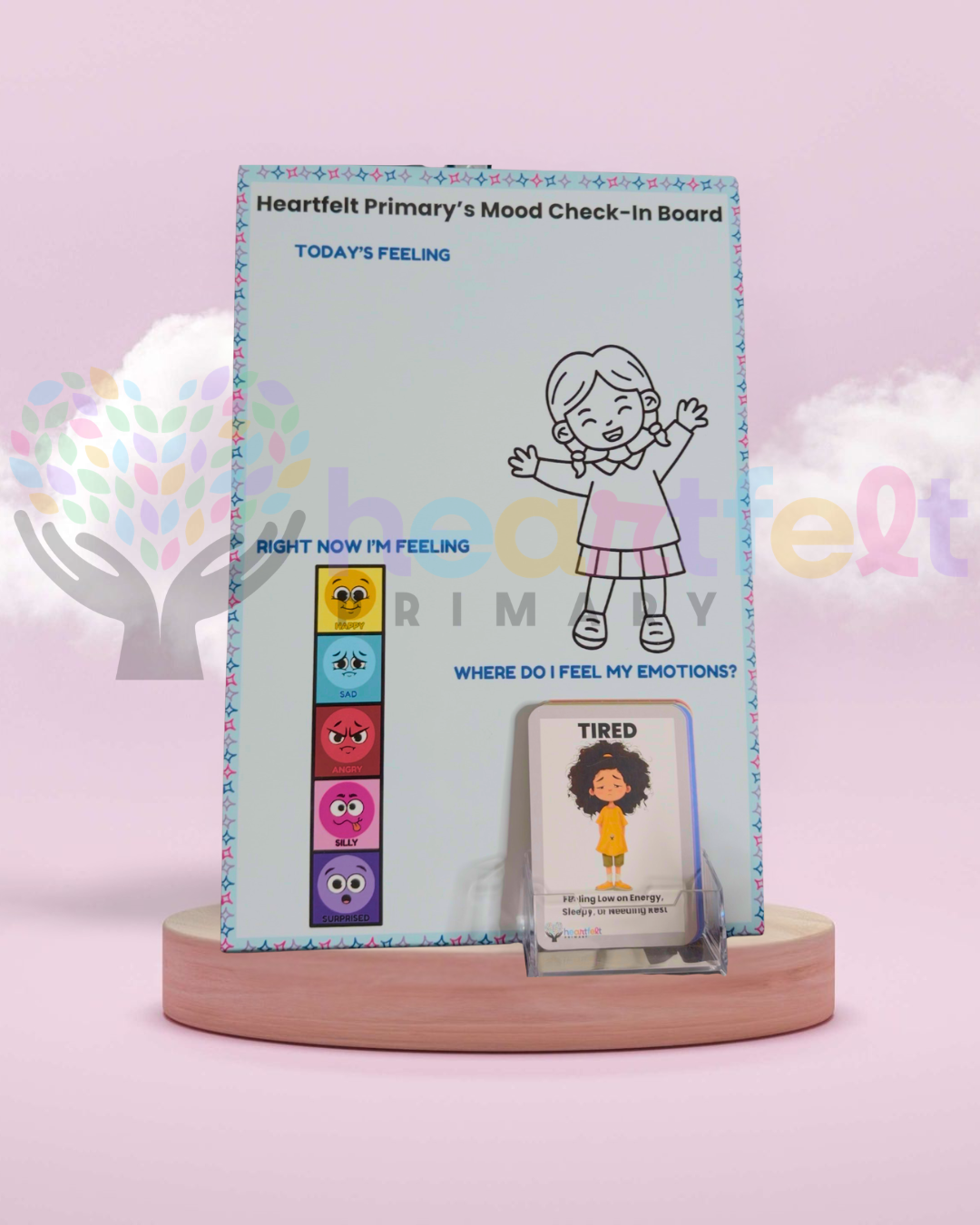 Heartfelt Primary: Mood Check-In Board — Heartfelt Primary