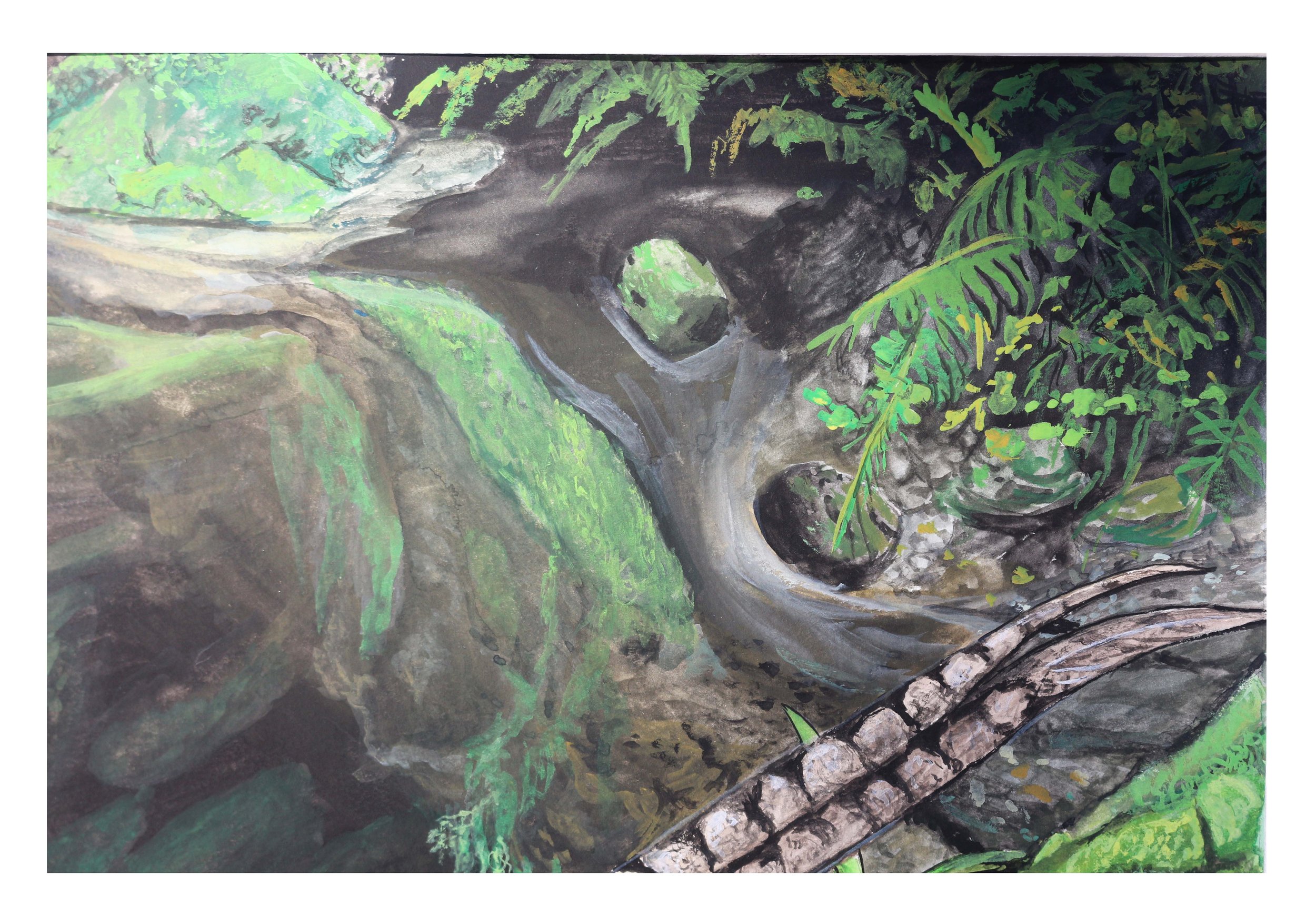 the pheasant on mossy trunk 3.jpg