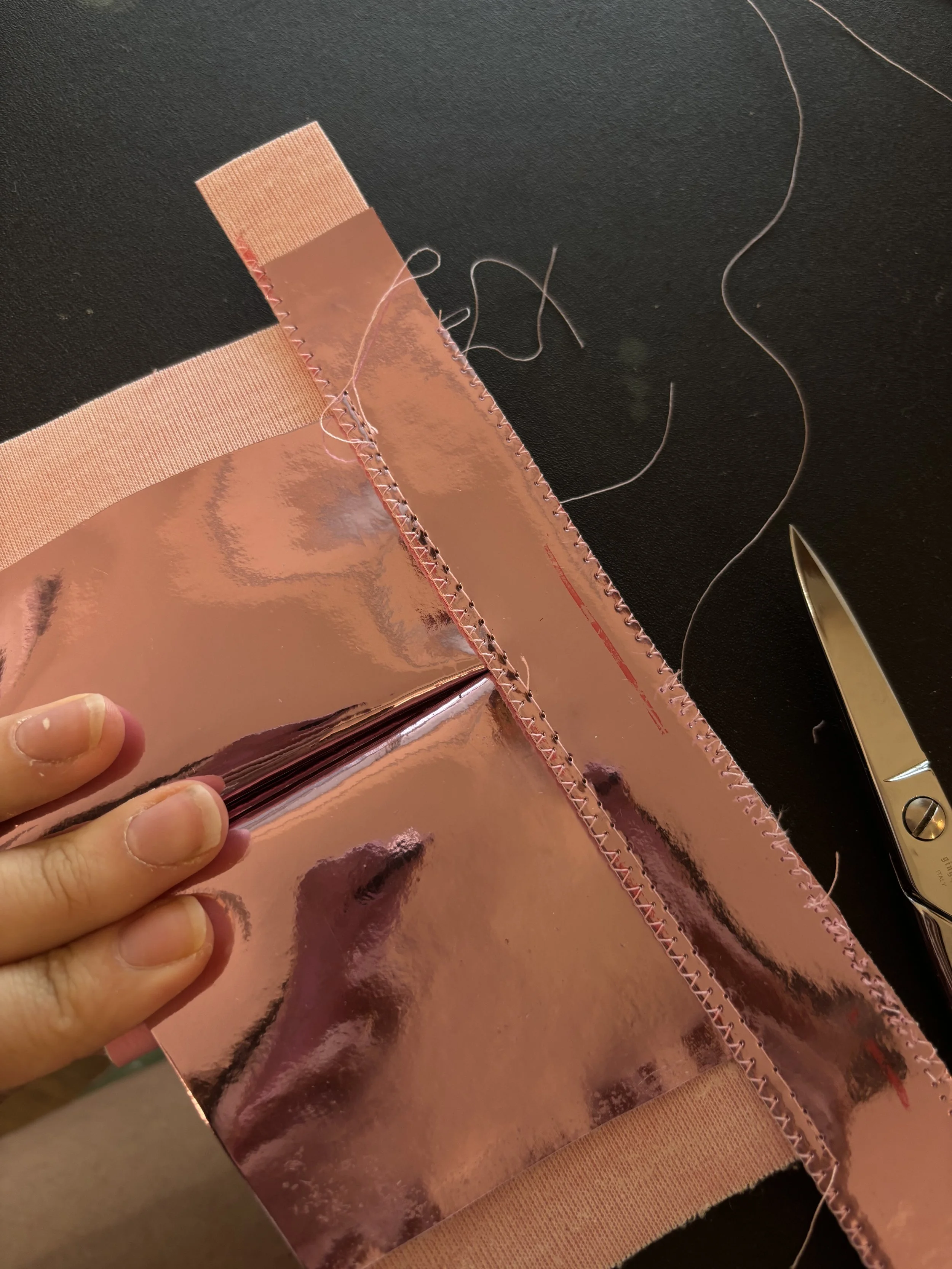 Vinyl - Pleating and Waistband Sample