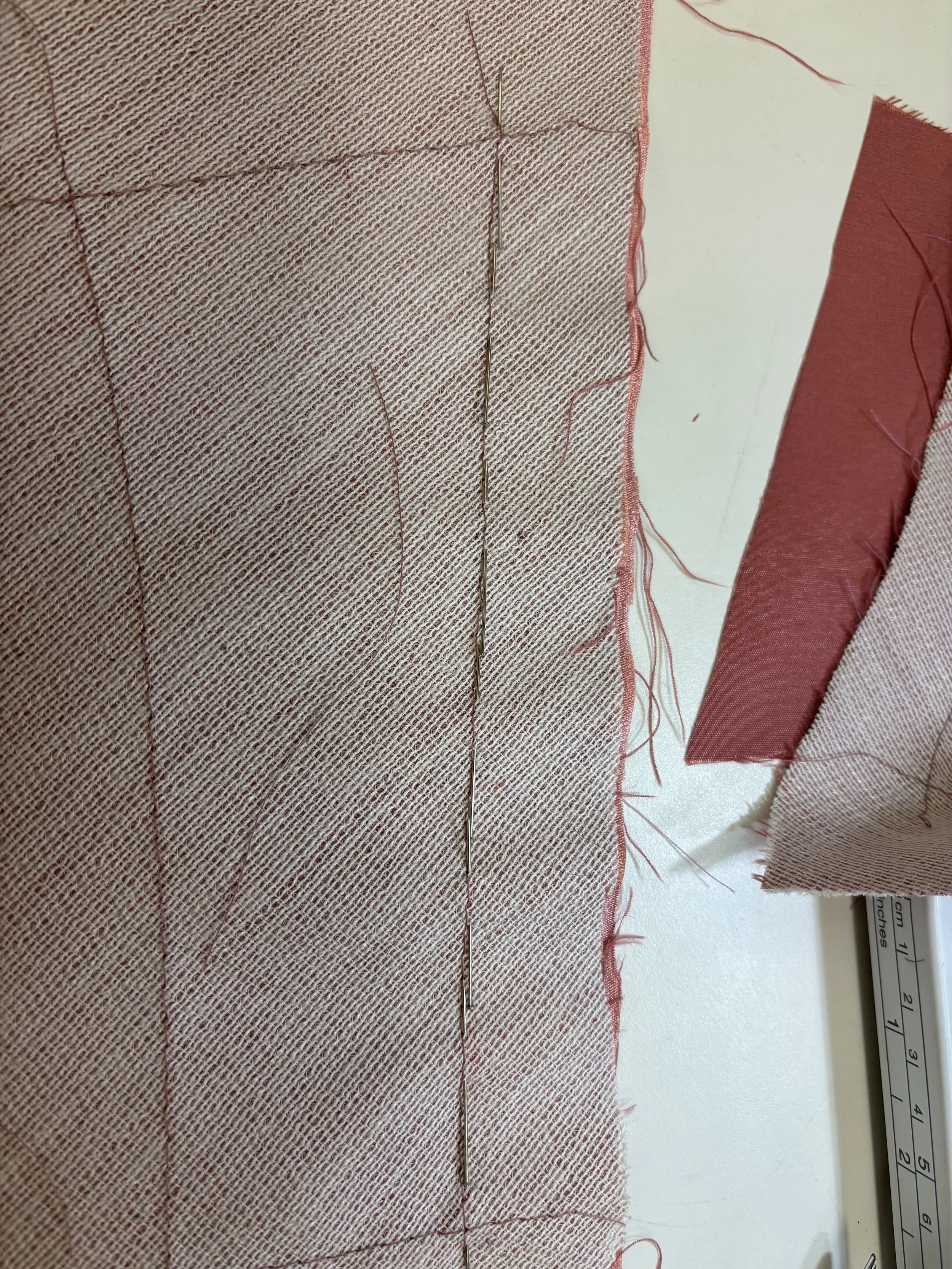 Pinning Technique for the self-lined bras.