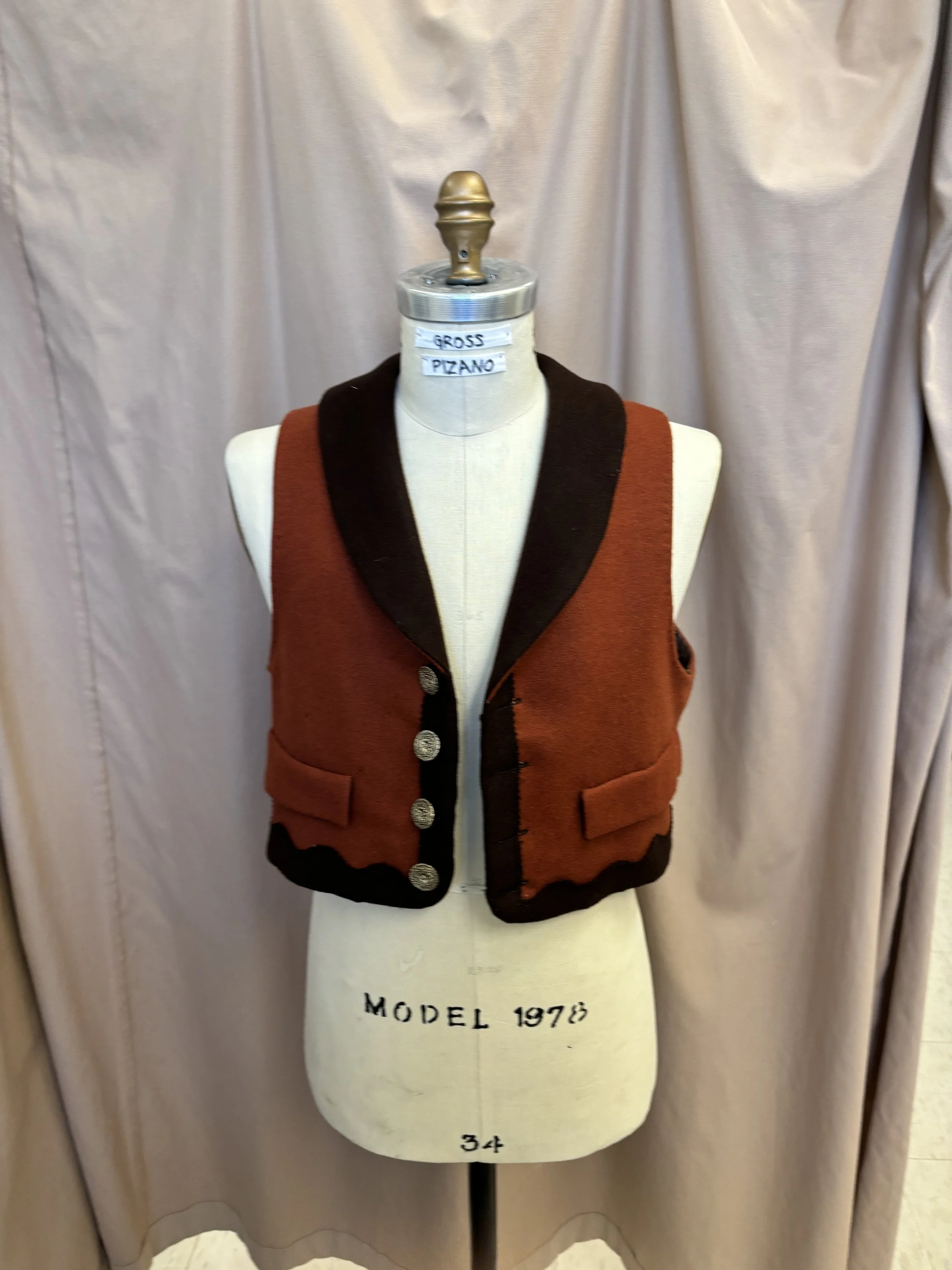 Finished Vest on form