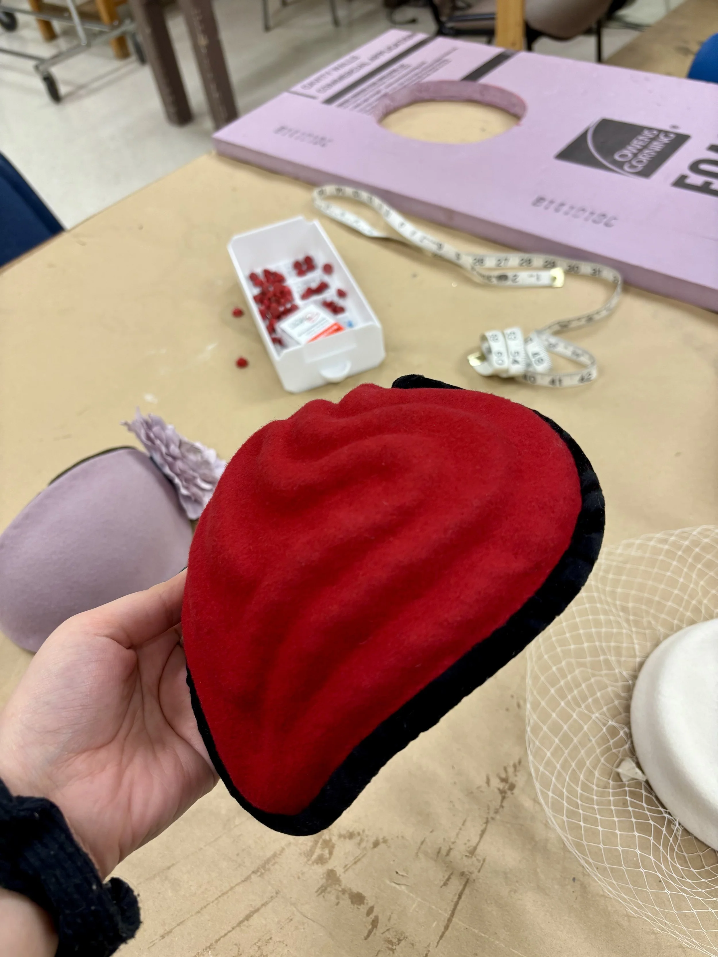 Heart Shaped - Pulled Felt Fascinator