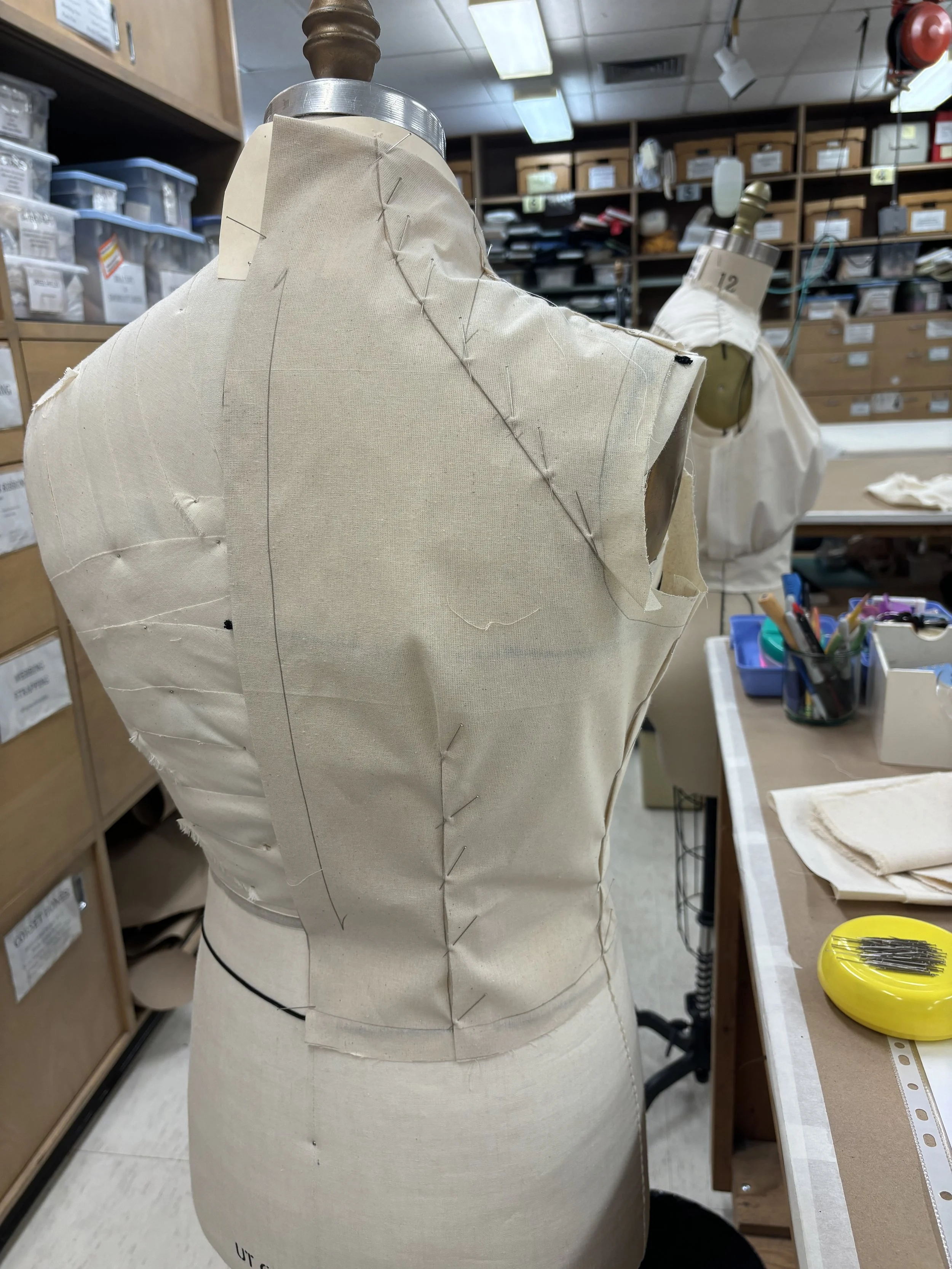 First drape - back