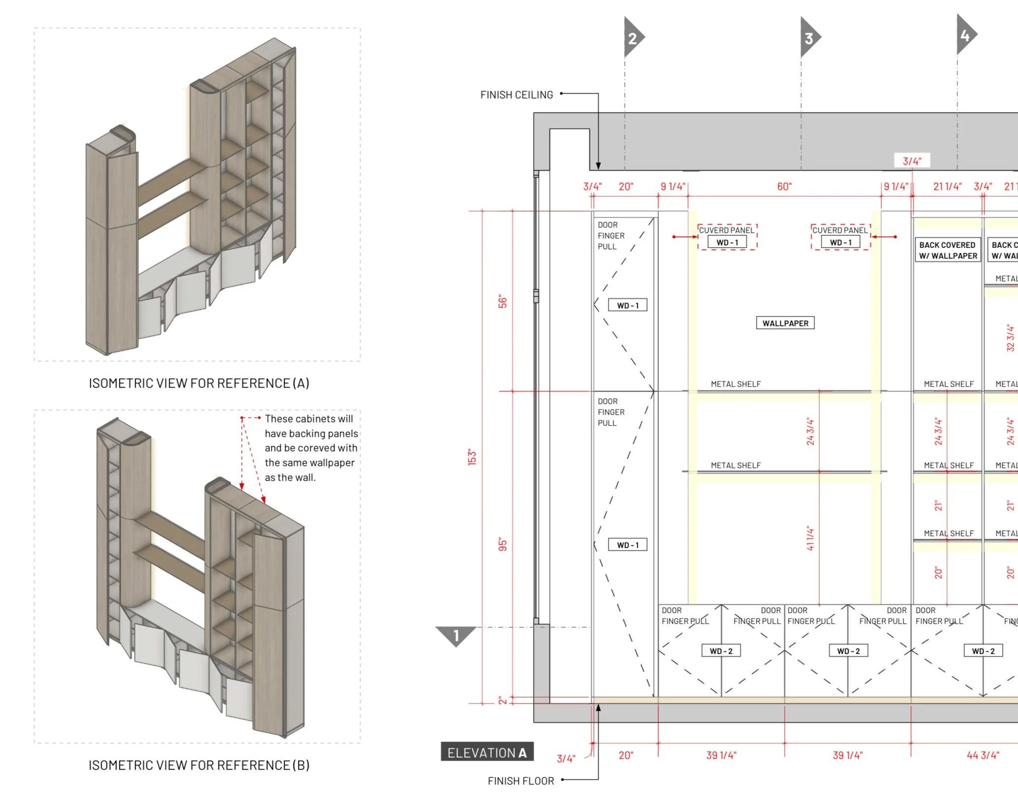 Partitions / dimensions / LED 
