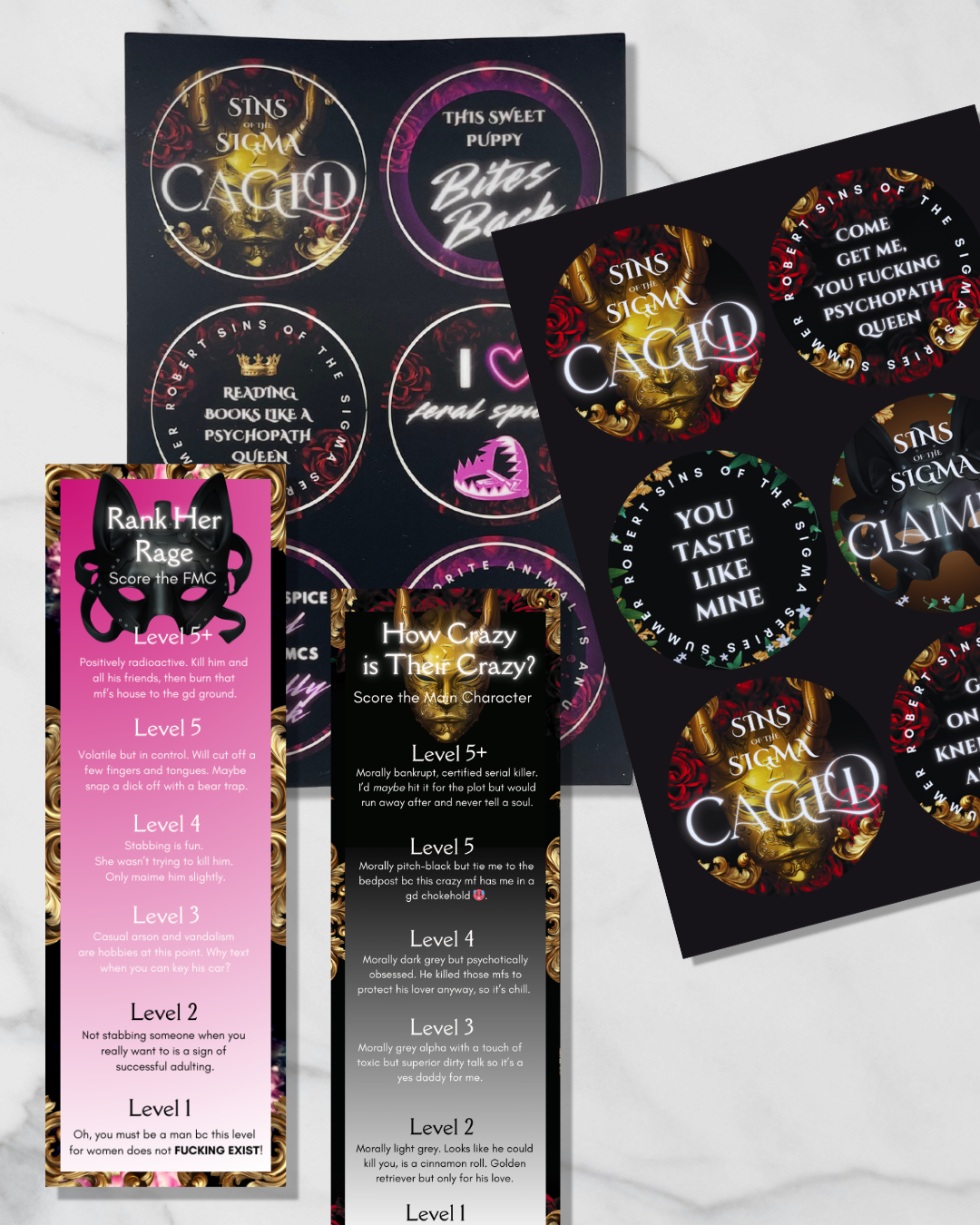 Feral Queens Caged & Claimed Bookish Bundle (Sins of the Sigma)