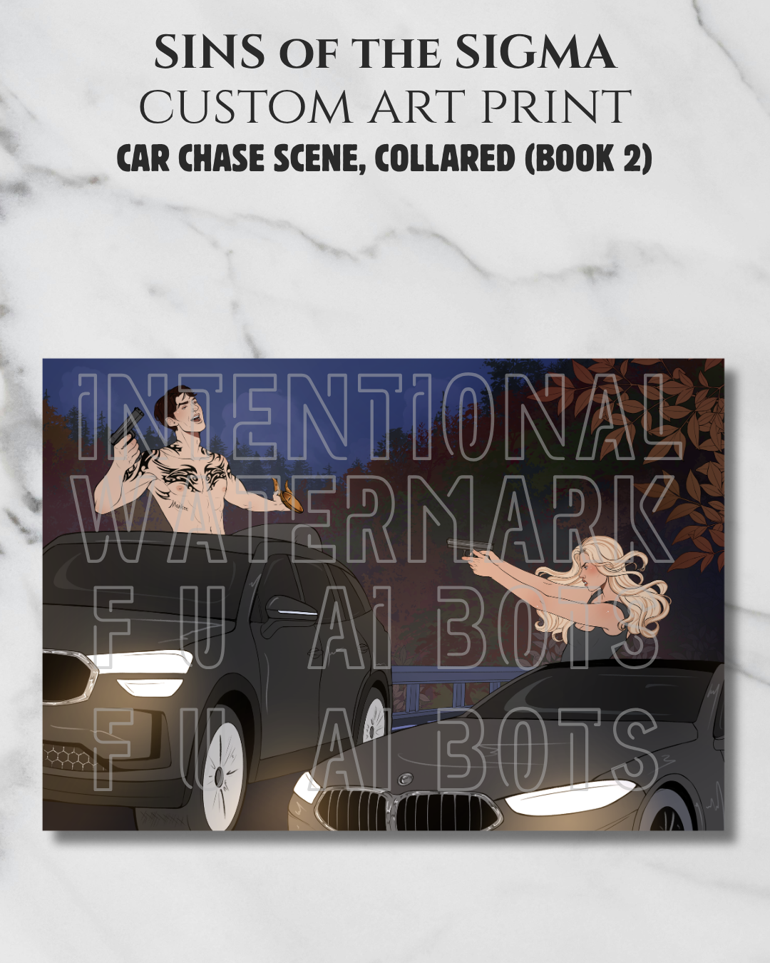 Car Chase Scene: Custom Art Print, Sins of the Sigma
