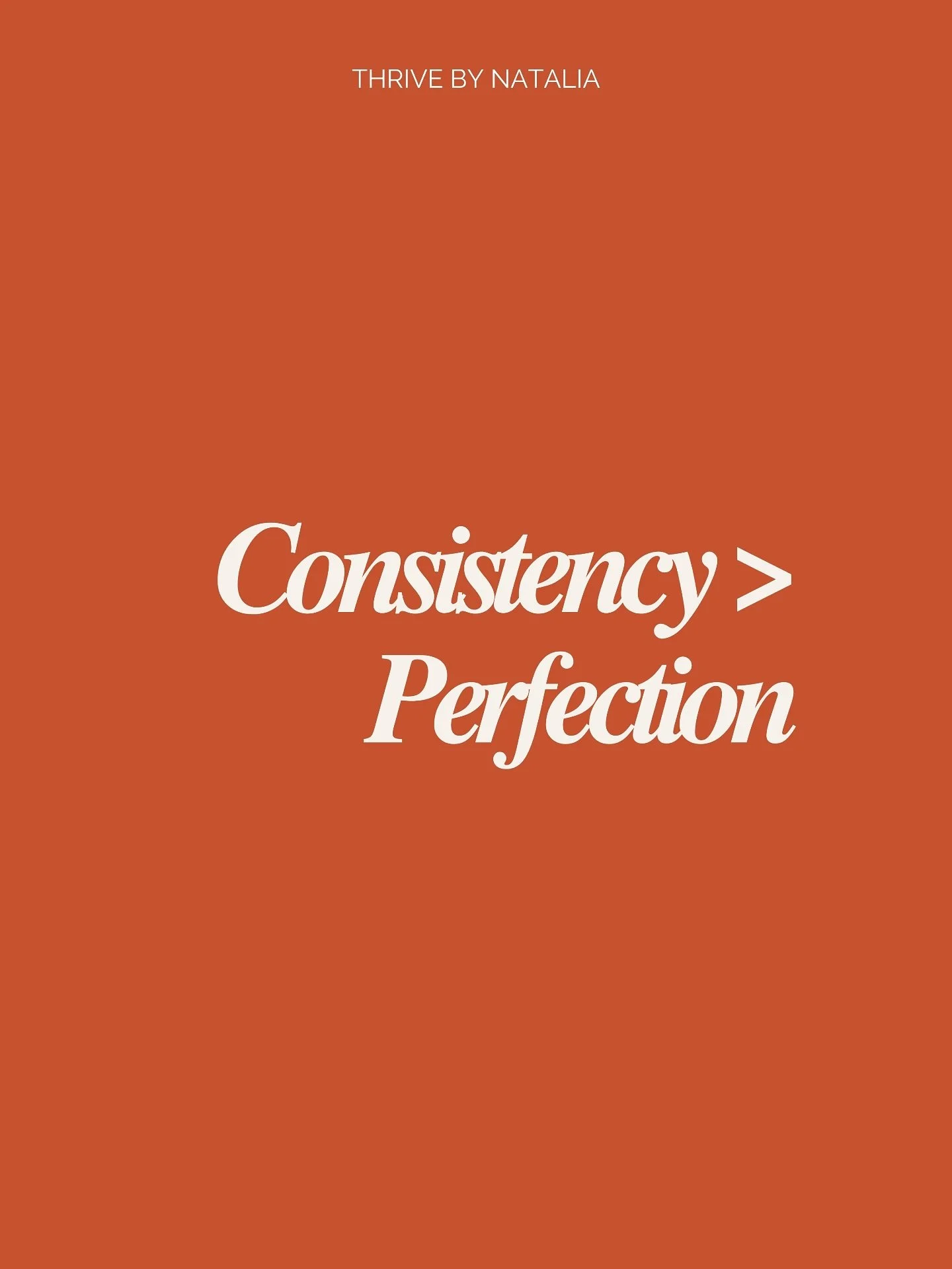 ✨Consistency &gt; Perfection 

Your body&rsquo;s rhythm thrives on small steps repeated daily - the quiet actions that build the foundation for lasting balance. 

You don&rsquo;t need to do it all perfectly - just show up with intention for what trul