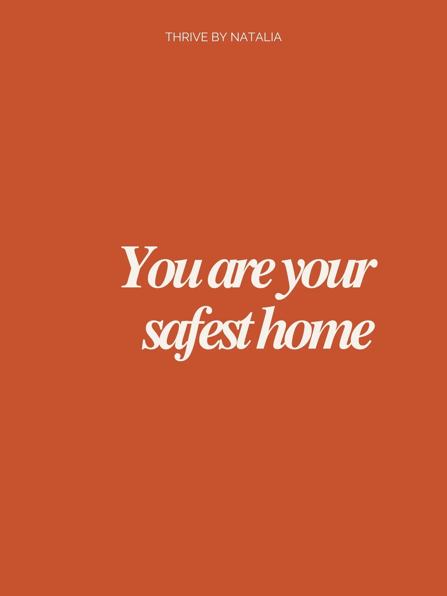 When you stop outsourcing safety to people, to routines, to control and start building it within yourself, everything changes.

Your nervous system softens.
Your energy stabilizes.
Your body exhales.

Because safety isn&rsquo;t found out there.
It&rs