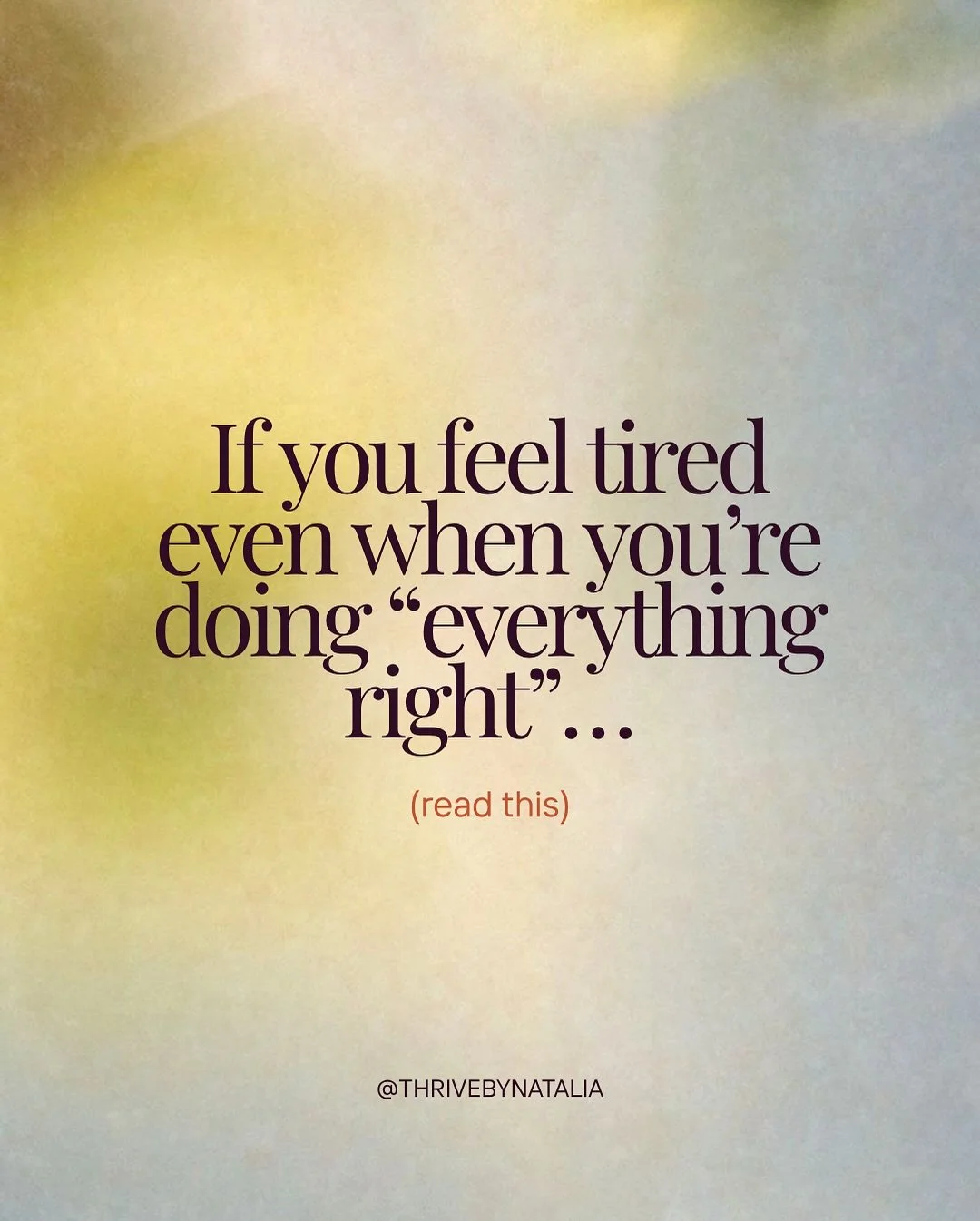 If you&rsquo;re doing everything &ldquo;right&rdquo; &mdash; eating well, training, sleeping but still feel tired, anxious, or disconnected&hellip; it&rsquo;s not a mindset problem. It&rsquo;s your biology.
.
Fatigue, low motivation, brain fog, mood 