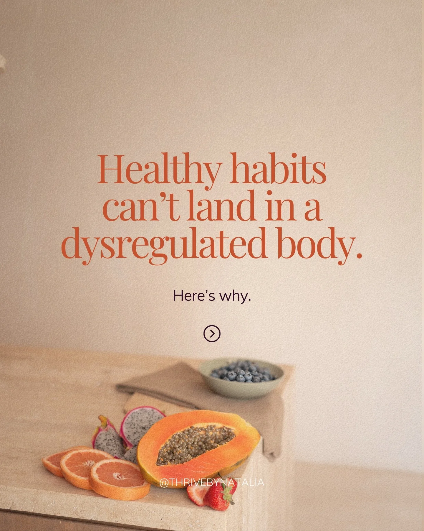 Because the moment your body feels grounded again, habits stop feeling like pressure, and start feeling like support. 

Save this if you&rsquo;ve been blaming your discipline more than your biology. 🧬 

And if you&rsquo;re done fighting your body&he