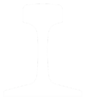 Silhouette of a railway pin.