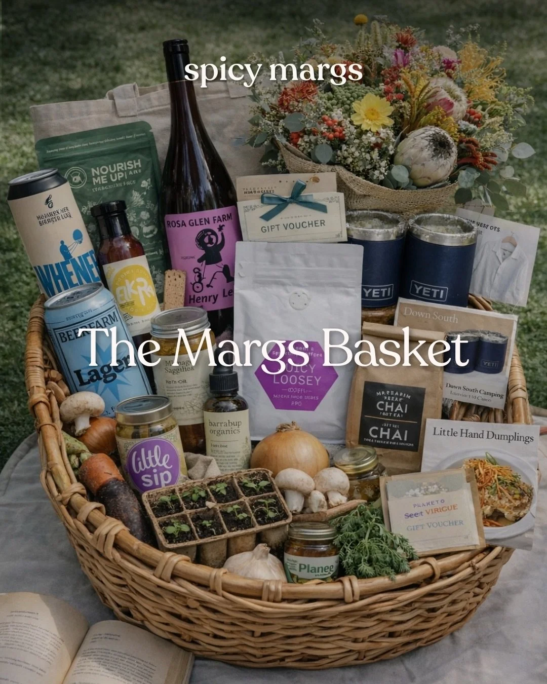 🌶️ SPICY MARGS ~ The Valentines Giveaway 🌶️

Final Basket Reveal &mdash; The Margs Basket.

A full celebration of Margaret River and the legends who make it what it is &mdash; packed with local goodness, bold flavours and serious prize value.

This