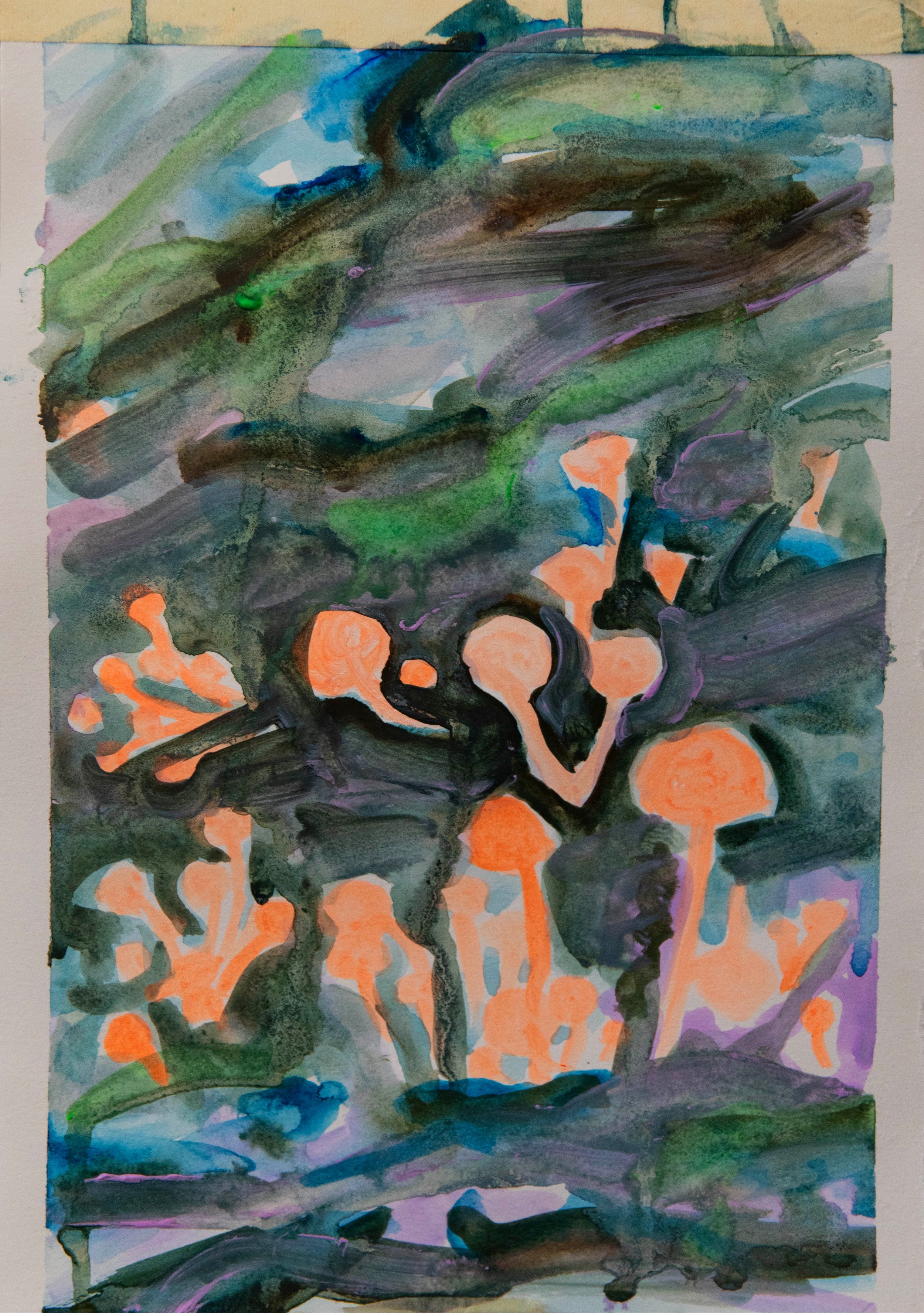 'Untitled III', watercolour, guache and acrylic, 2026