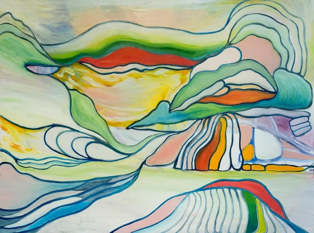 'Last Known Surroundings', oil on canvas, 122 x 91.5 x 4cm, 2024