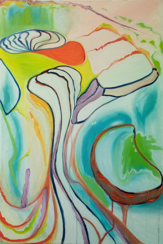 'Water Lilies', oil  on canvas, 91.4 x 61 x 4cm, 2024
