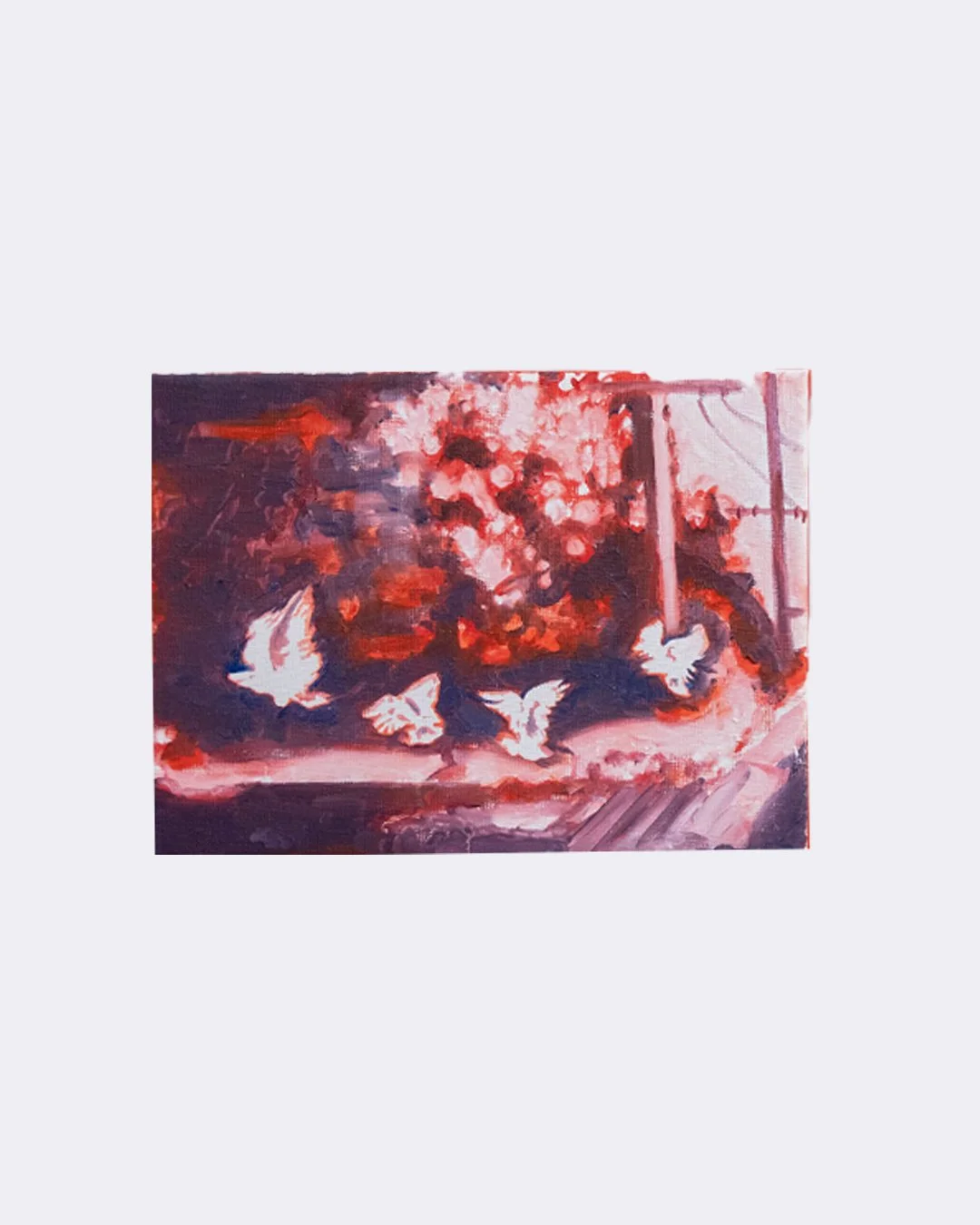 'Wonder Where We Land', oil on canvas, 17 x 12 x .8cm, 2025