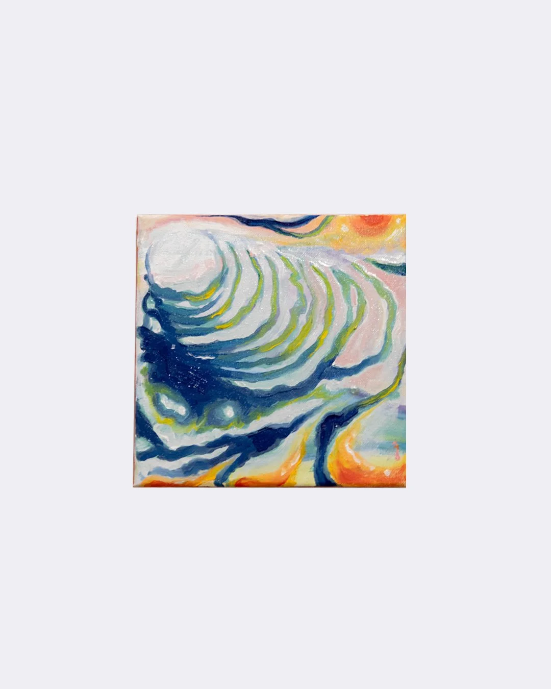 'Tangled Formations I', oil on canvas, 10 x 10 x .8cm, 2025