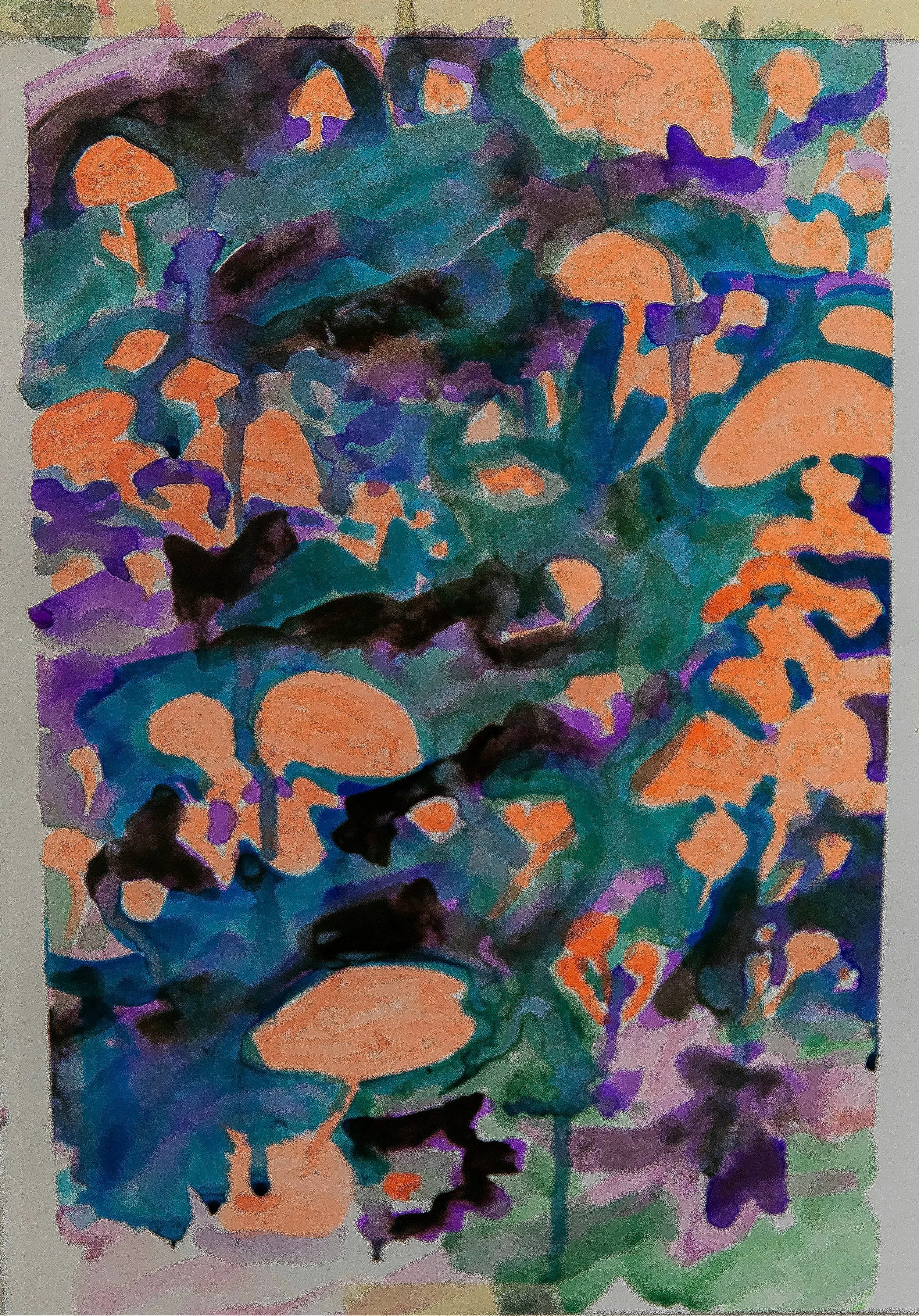 'Untitled IIII', watercolour, guache and acrylic, 2026