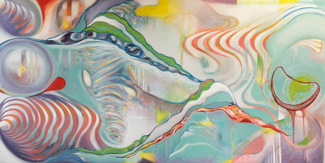 'End of Beginning', oil on canvas, 316 x 165 x 3.5cm, 2024