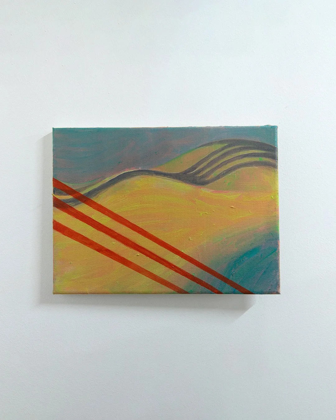 'Out of Space I & II', acrylic and oil on canvas, 23 x 30 x 2cm, 2026