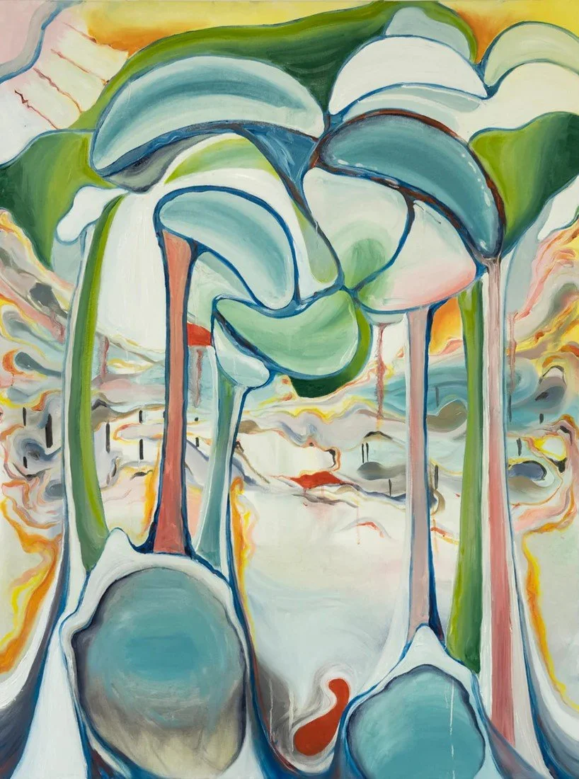 'Both paths lead nowhere; but one has a heart, the other doesn't', oil on canvas, 122 x 91.5 x 4cm, 2024