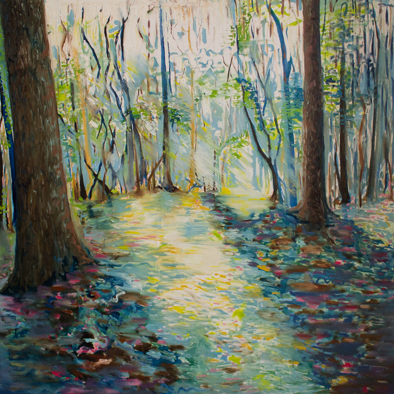 'Untitled', oil on canvas, 101.6 x 101.6 x 4 cm, 2022