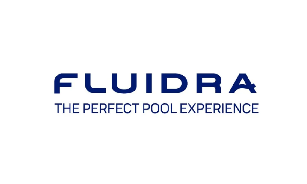 Fluidra logo with text 'The Perfect Pool Experience'